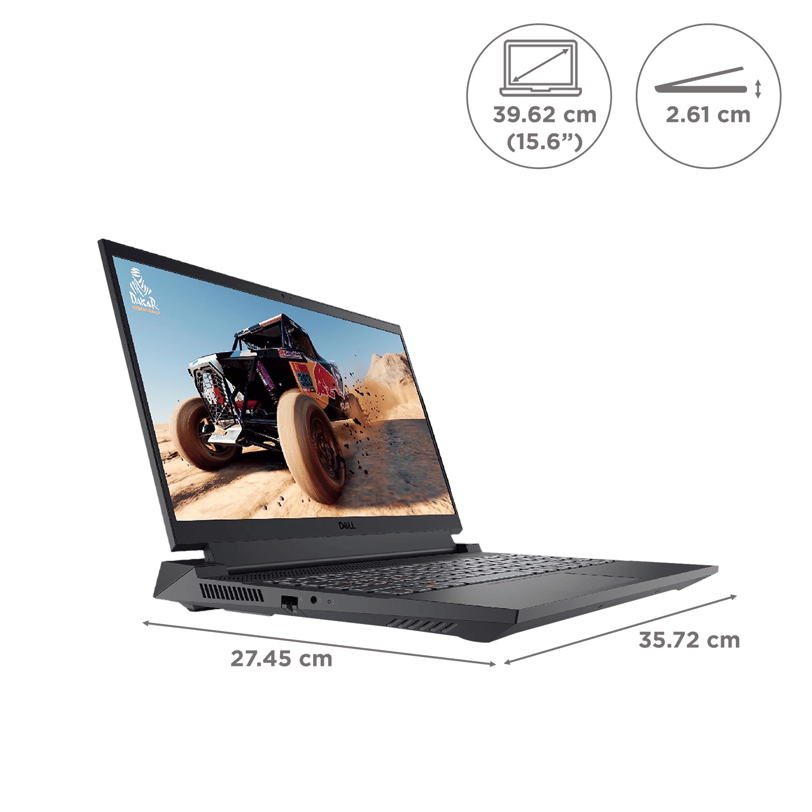 DELL G15 5530 Intel Core i5 13th Gen Gaming Laptop (8GB, 512GB SSD, Windows 11 Home, 6GB Graphics, 15.6 inch 120 Hz Full HD Display, NVIDIA GeForce RTX 3050, MS Office Home & Student 2021, Dark Shadow Gray, 2.81 KG)_2