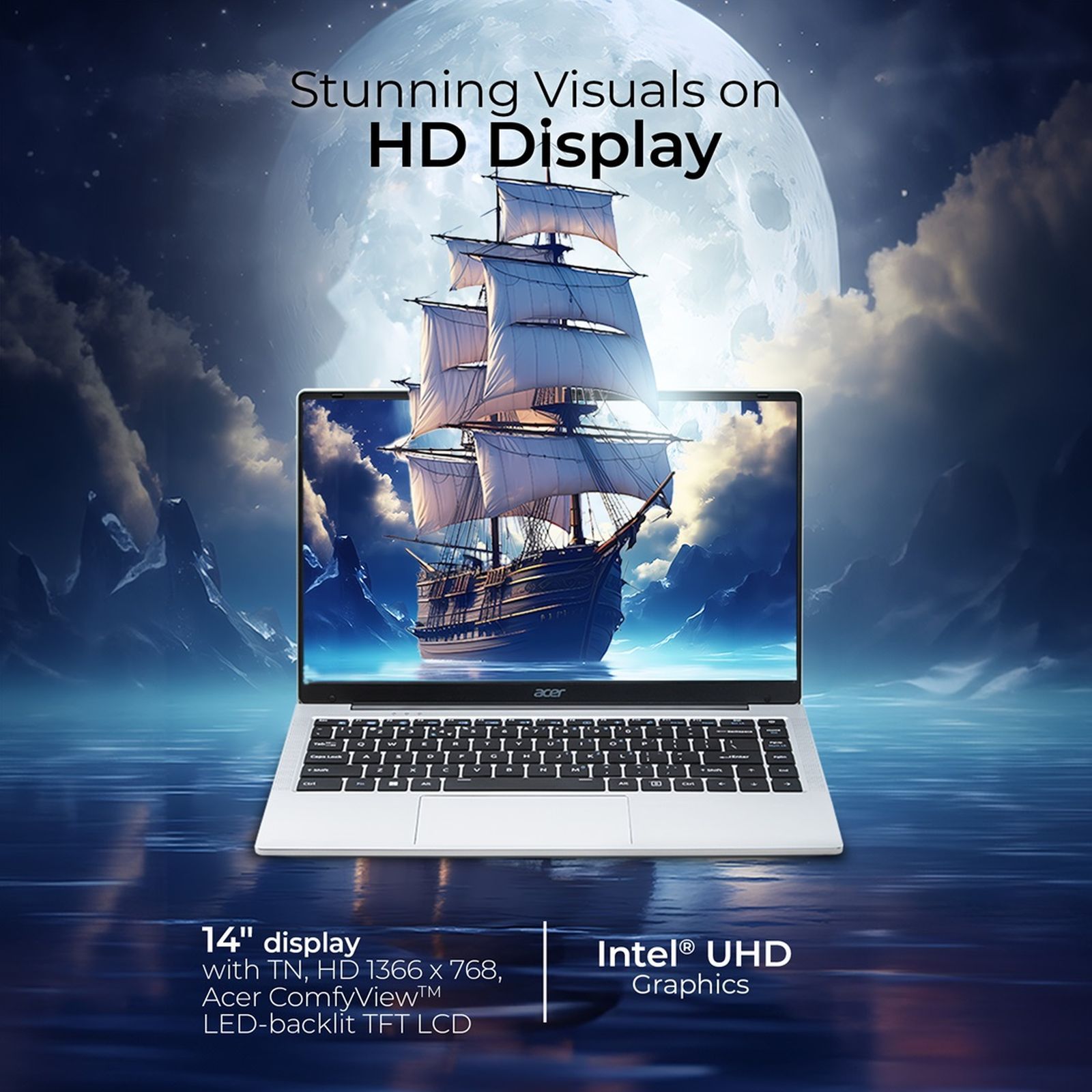 acer Aspire 3 A325-45 Intel Celeron N4500 Thin & Light Laptop (8GB, 512GB SSD, Windows 11 Home, 15.6 inch Full HD LED Backlit Display, Pure Silver, 1.5 KG)_7