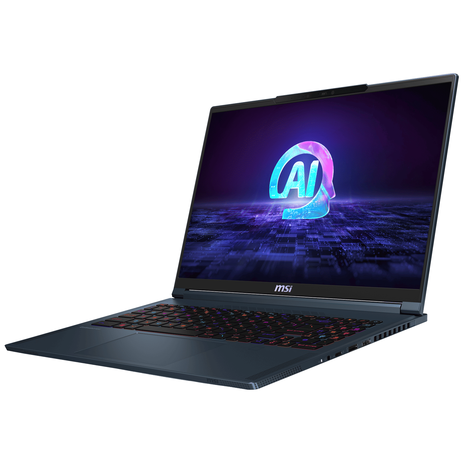 MSI Stealth 16 AI Studio A1VGG 057IN Intel Core Ultra 9 Gaming Laptop (32GB, 2TB SSD, Windows 11 Home, 8GB Graphics, 16 inch 240 Hz QHD Plus Display, NVIDIA GeForce RTX 4070, Star Blue, 1.99 KG)_4