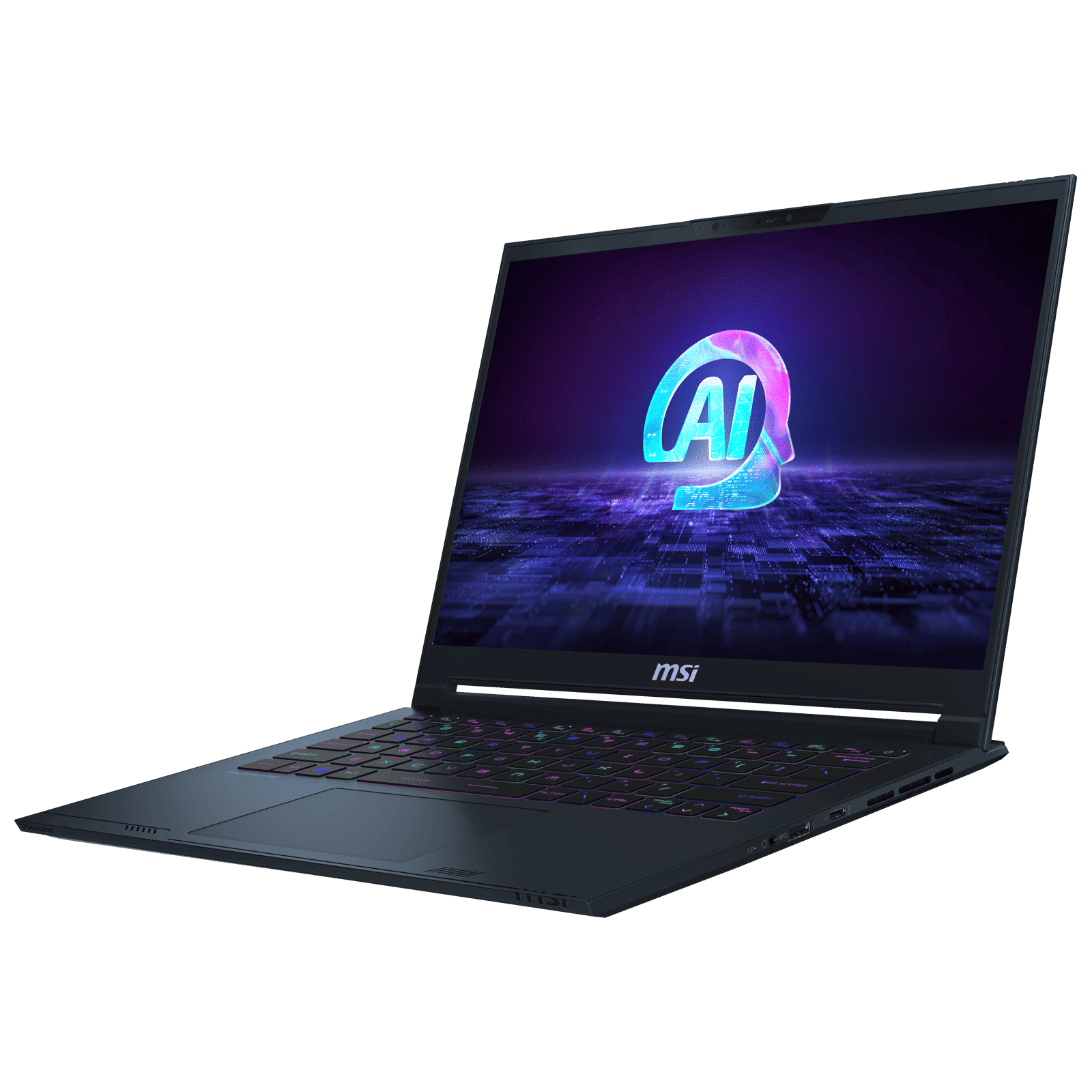 MSI Stealth 14 AI Studio A1VGG 054IN Intel Core Ultra 7 Gaming Laptop (32GB, 1TB SSD, Windows 11 Home, 8GB Graphics, 14 inch 120 Hz OLED Display, NVIDIA GeForce RTX 4070, Star Blue, 1.7 KG)_4