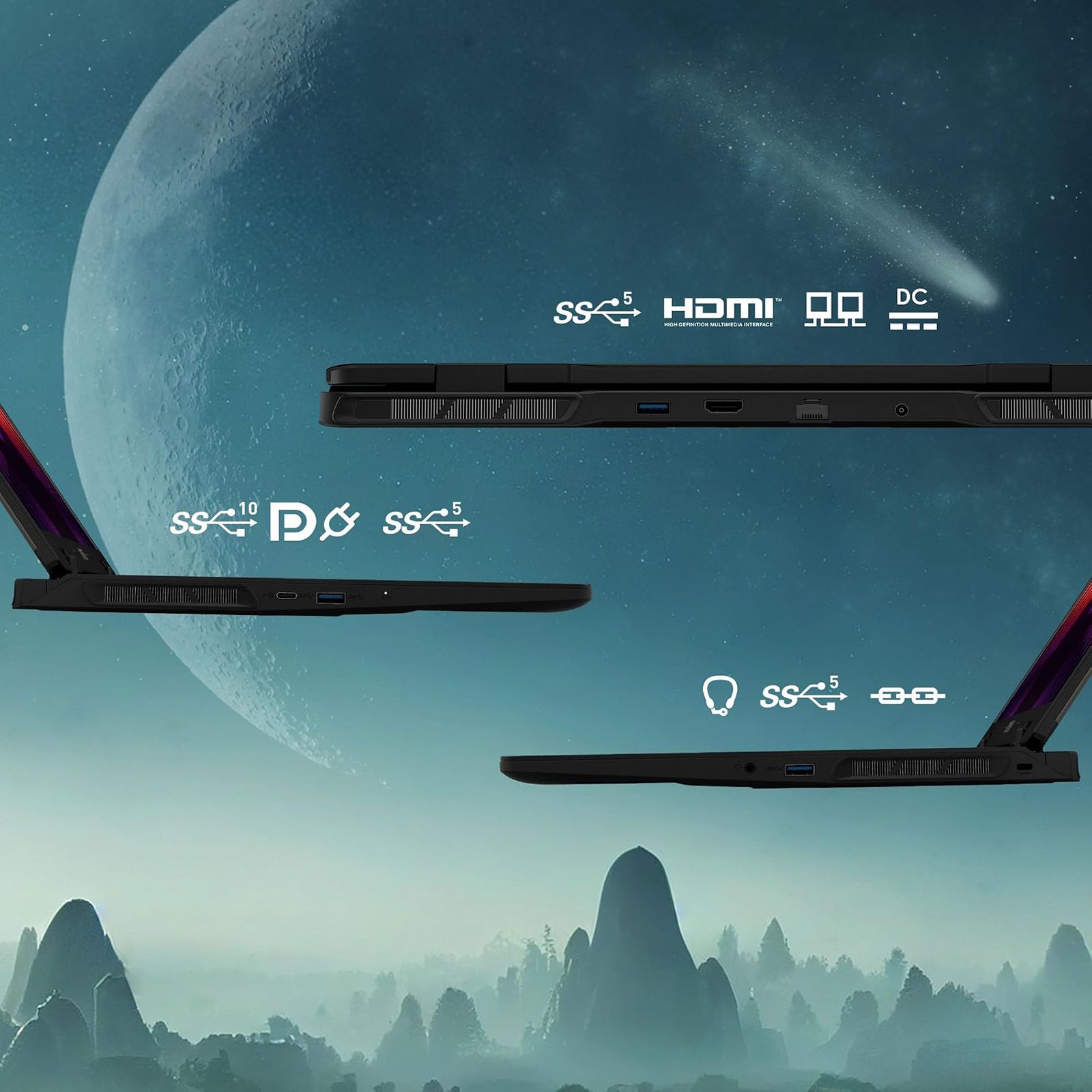 MSI Crosshair 16 HX D14VGKG Intel Core i7 14th Gen Gaming Laptop (32GB, 1TB SSD, Windows 11 Home, 8GB Graphics, 16 inch 240 Hz QHD Plus IPS Level Panel Display, NVIDIA GeForce RTX 4070, Cosmos Gray, 2.5 KG)_14