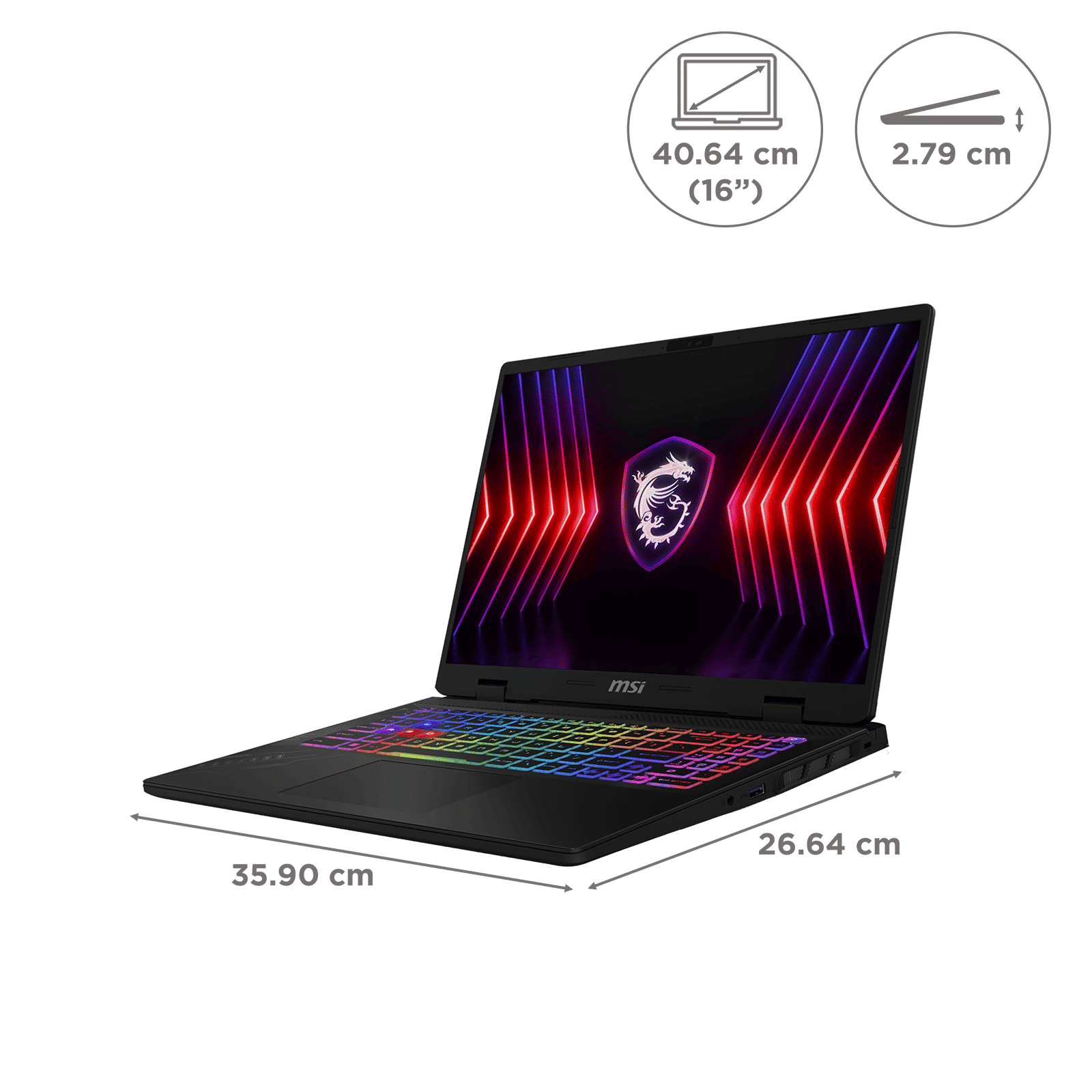 MSI Crosshair 16 HX D14VGKG Intel Core i7 14th Gen Gaming Laptop (32GB, 1TB SSD, Windows 11 Home, 8GB Graphics, 16 inch 240 Hz QHD Plus IPS Level Panel Display, NVIDIA GeForce RTX 4070, Cosmos Gray, 2.5 KG)_2