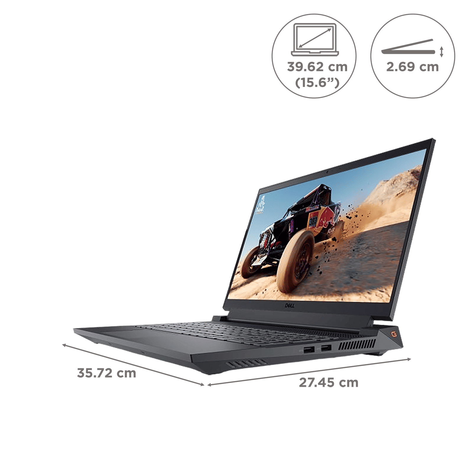 Dell G15 Intel Core i7 13th Gen Gaming Laptop (16GB, 1TB SSD, Windows 11 Home, 6GB Graphics, 15.6 inch 165 Hz Full HD Display, NVIDIA GeForce RTX 4050, MS Office Home & Student 2021, Dark Shadow Gray, 2.81 KG)_2