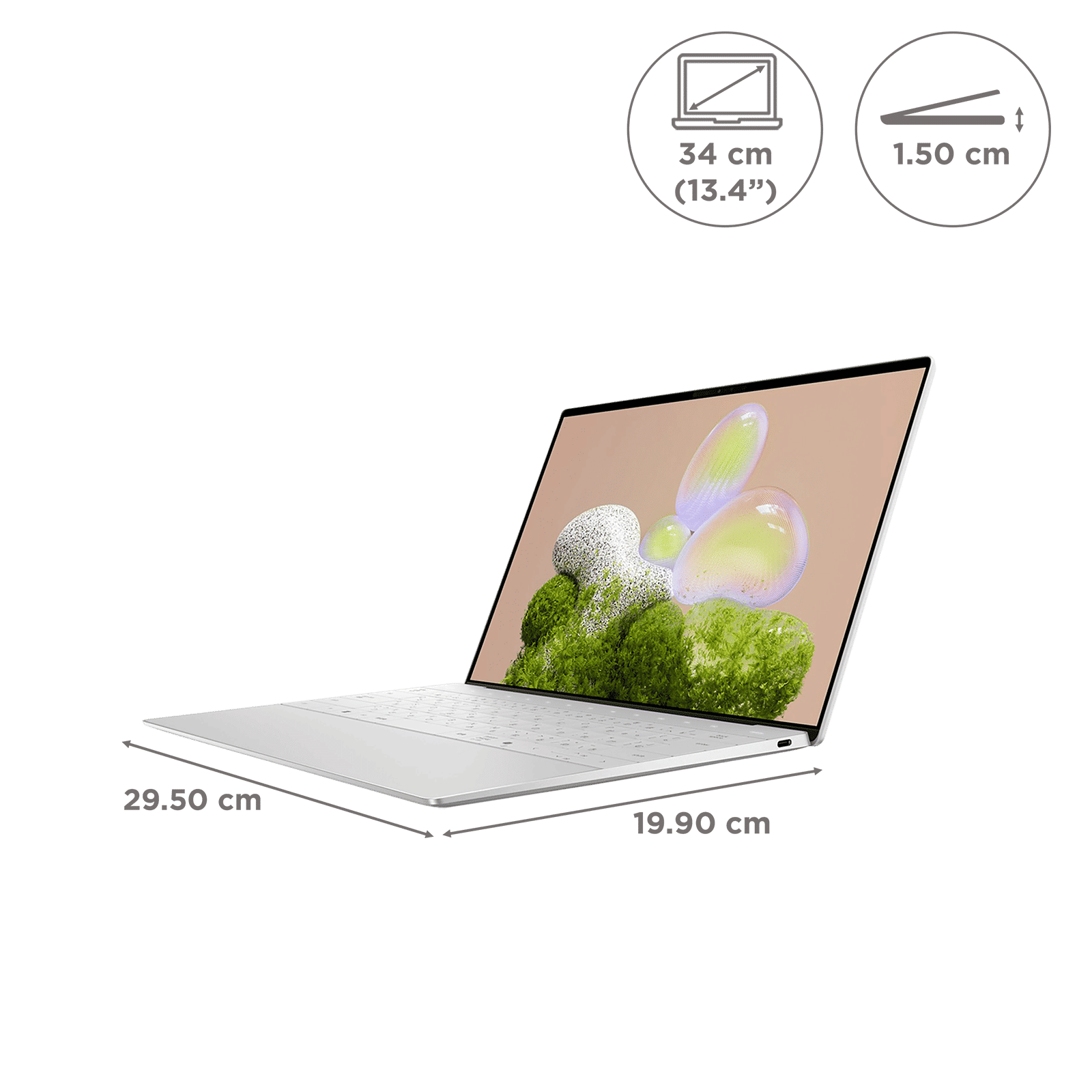 DELL XPS 13 Intel Core Ultra 7 Thin & Light Laptop (16GB, 512GB SSD, Windows 11, 13.4 inch Full HD Plus Display, MS Office 2021, Platinum Silver, 1.18 KG)_2