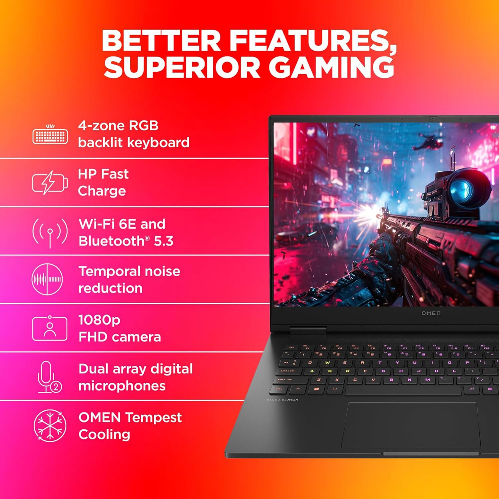 HP OMEN 16-xd0015AX AMD Ryzen 7-7840HS Gaming Laptop (16GB, 1TB SSD, Windows 11 Home, 6GB Graphics, 16.1 inch 165 Hz Full HD Display, NVIDIA GeForce RTX 4050, MS Office 2021, Shadow Black, 2.37 KG)_14