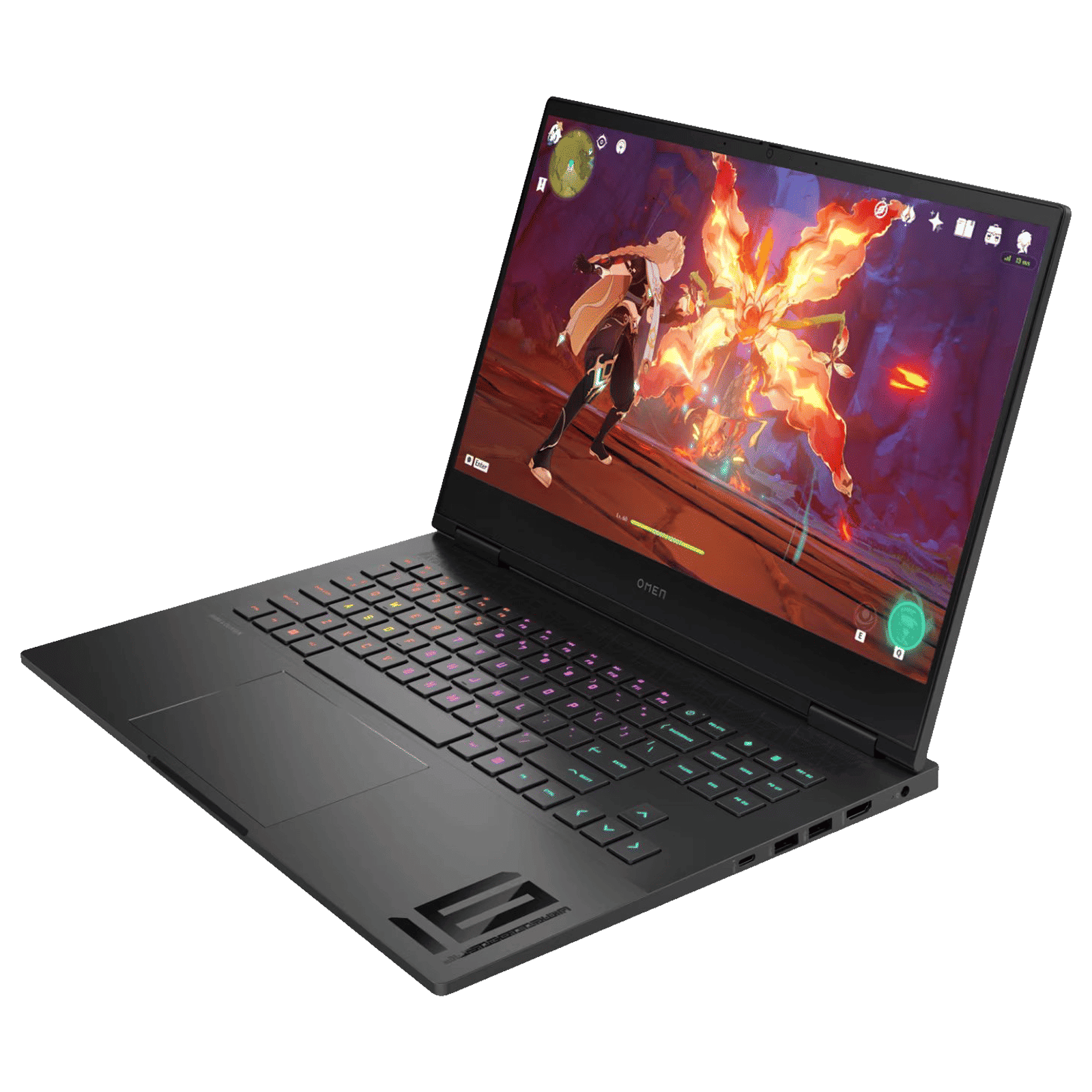 HP OMEN 16-xd0015AX AMD Ryzen 7-7840HS Gaming Laptop (16GB, 1TB SSD, Windows 11 Home, 6GB Graphics, 16.1 inch 165 Hz Full HD Display, NVIDIA GeForce RTX 4050, MS Office 2021, Shadow Black, 2.37 KG)_4
