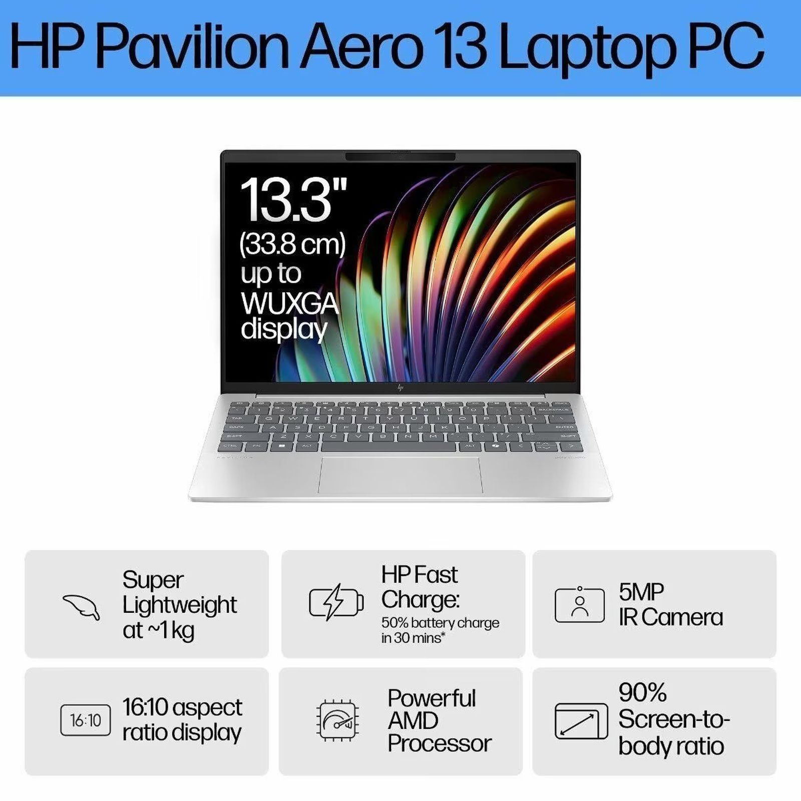 HP Pavilion Aero 13-bg0017AU AMD Ryzen 7-8840U Thin & Light Laptop (16GB, 512GB SSD, Windows 11 Home, 13.3 inch WUXGA IPS Display, MS Office 2021, Natural Silver, 1 KG)_7