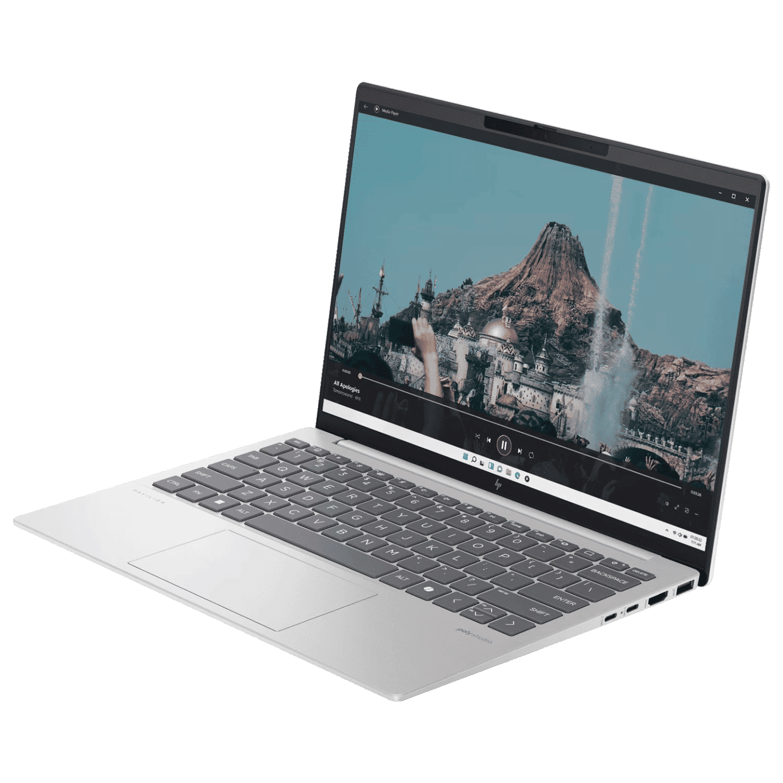 HP Pavilion Aero 13-bg0017AU AMD Ryzen 7-8840U Thin & Light Laptop (16GB, 512GB SSD, Windows 11 Home, 13.3 inch WUXGA IPS Display, MS Office 2021, Natural Silver, 1 KG)_4