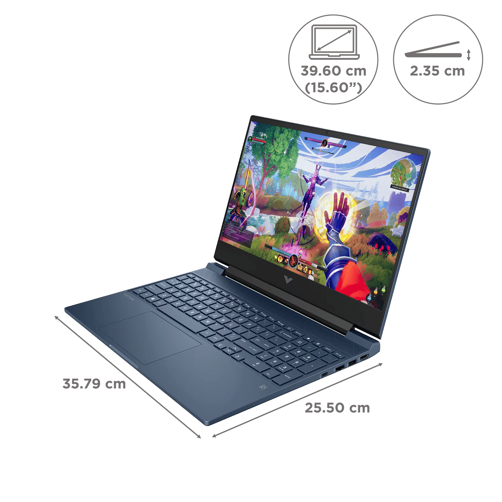 HP Victus 15-fb0178AX AMD Ryzen 5 5600H Gaming Laptop (16GB, 512GB SSD, Windows 11 Home, 4GB Graphics, 15.6 inch 144 Hz Full HD Display, NVIDIA GeForce RTX 3050, Performance Blue, 2.29 KG)_2