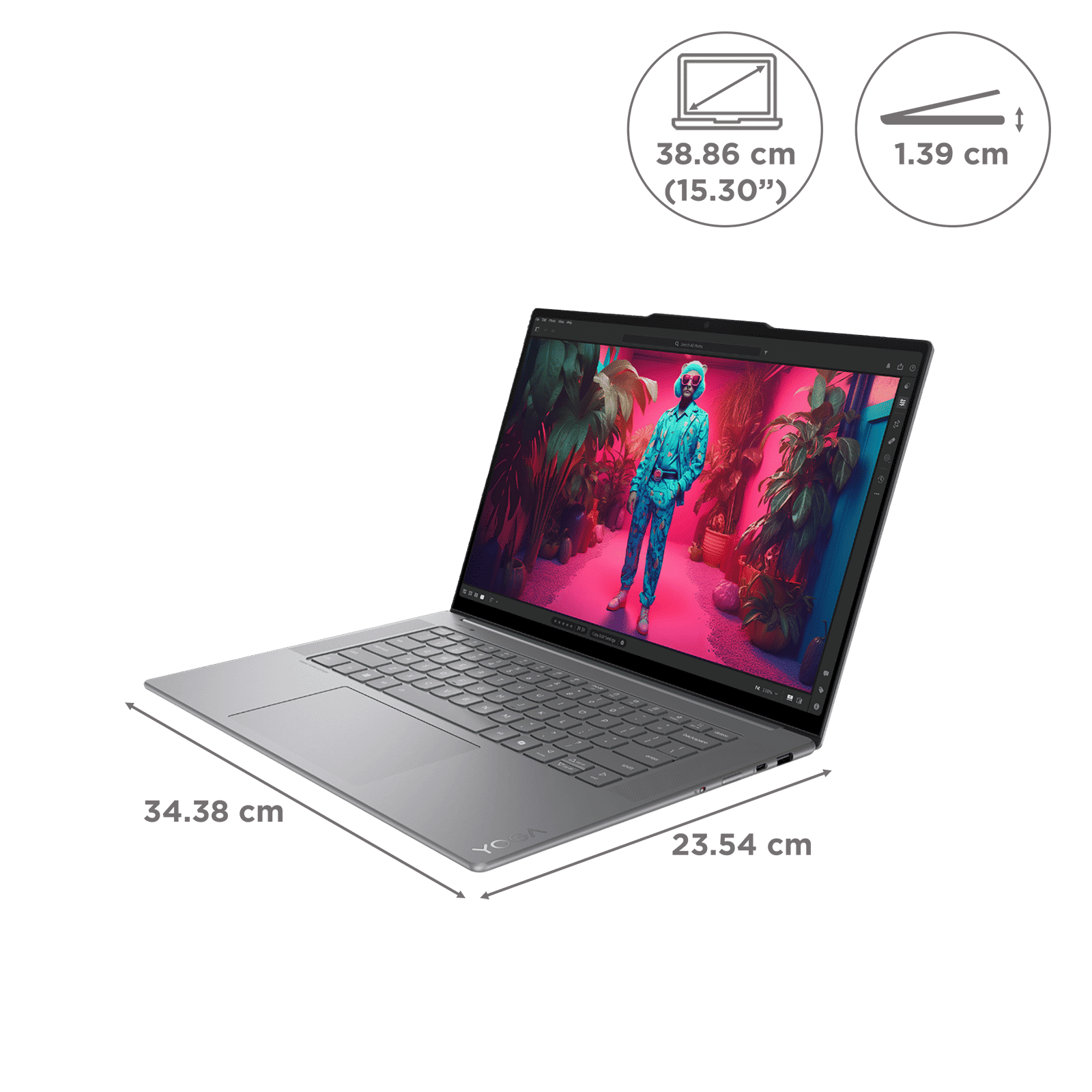 Lenovo Yoga Slim 7 Intel Core Ultra 7 258V Touchscreen Thin & Light Laptop (32GB, 1TB SSD, Windows 11 Home, 15.3 inch WQXGA+ IPS Display, MS Office 2024, Luna Grey, 1.53 KG) Lenovo Yoga Slim 7 Intel Core Ultra 7 258V Touchscreen Thin & Light Laptop (32GB, 1TB SSD, Windows 11 Home, 15.3 inch WQXGA+ IPS Display, MS Office 2024, Luna Grey, 1.53 KG)_2