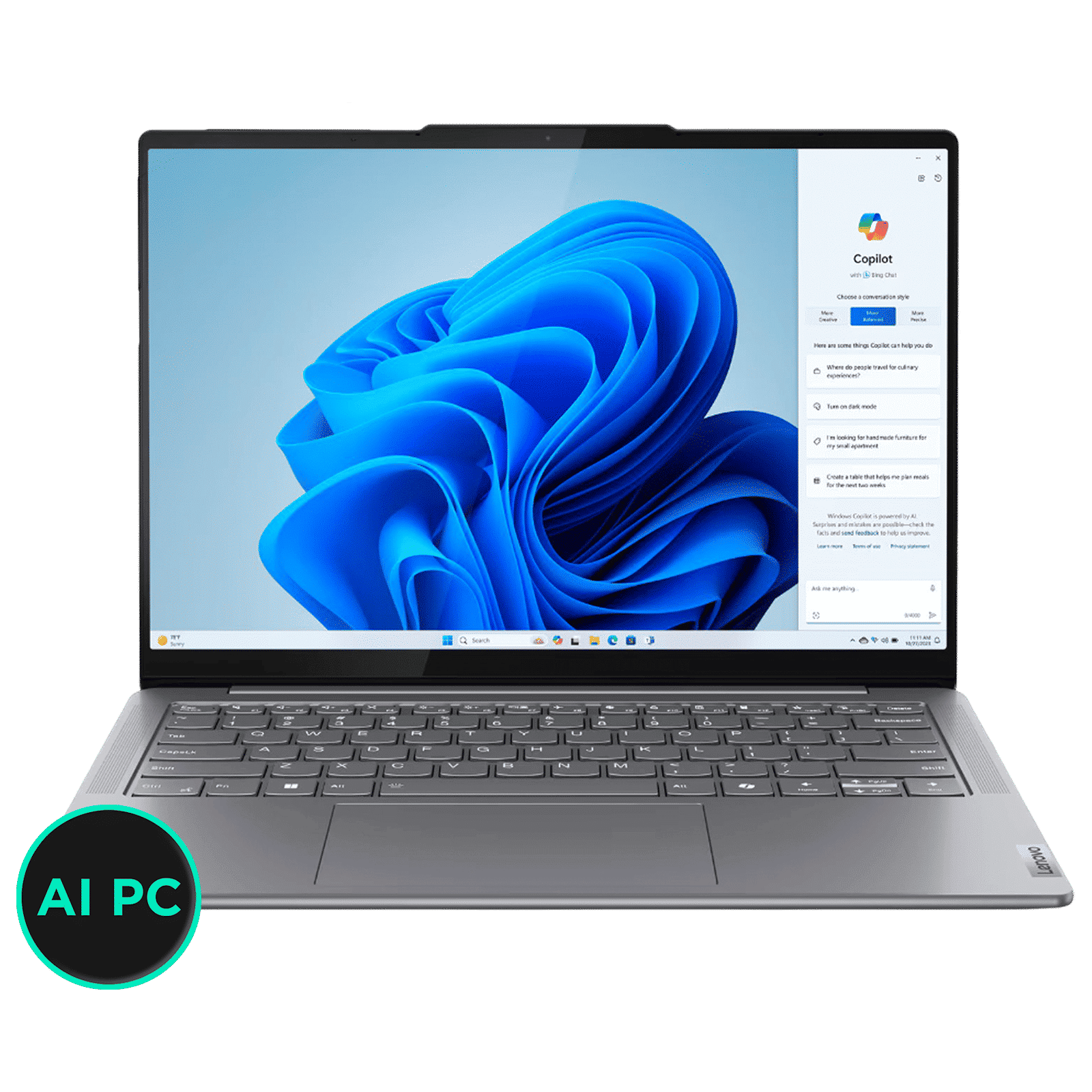 Lenovo Yoga Slim 7 14IMH9 Intel Core Ultra 7 155H Thin & Light Laptop (32GB, 1TB SSD, Windows 11 Home, 14 inch WUXGA OLED Display, MS Office 2024, Luna Grey, 1.39 KG)_1