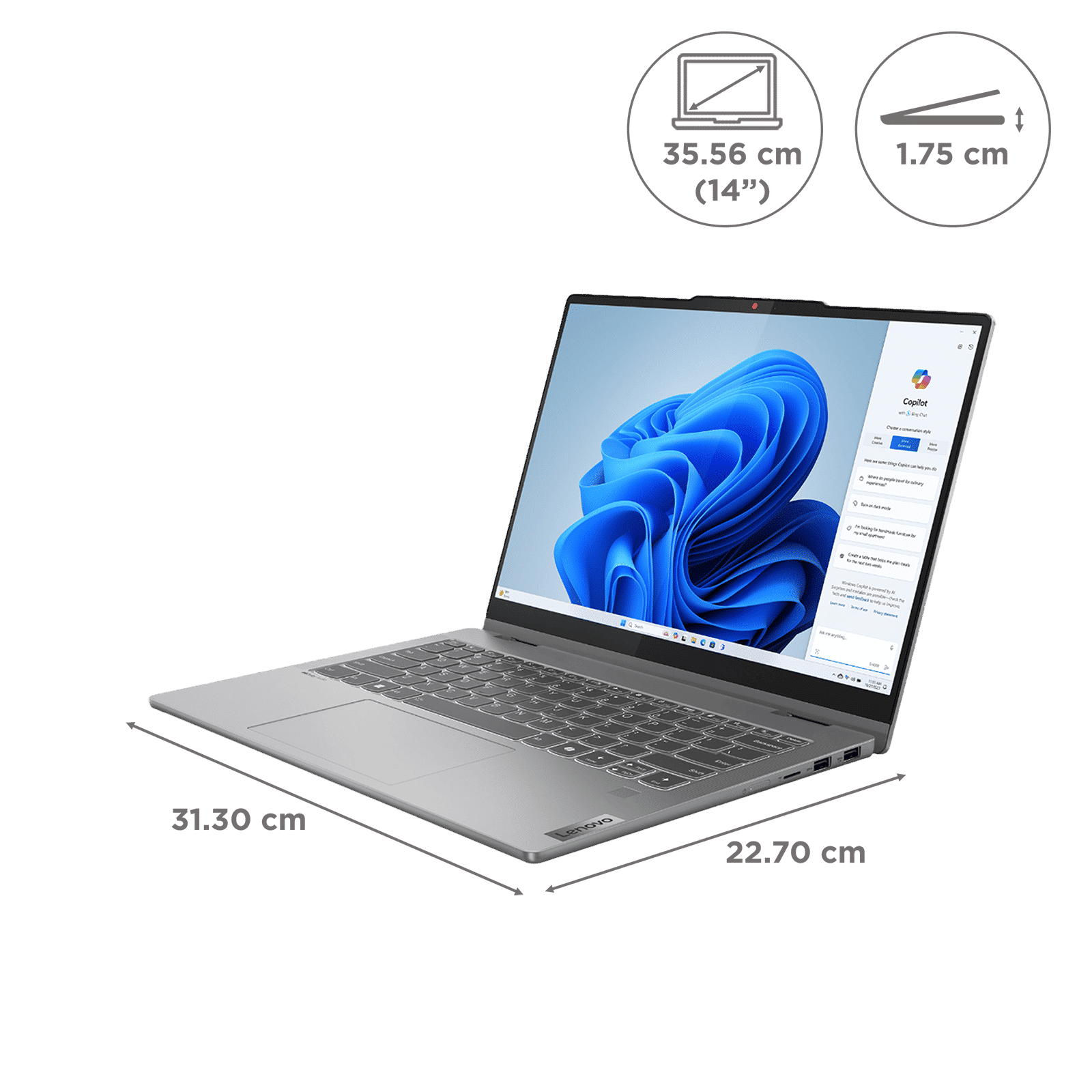 Lenovo IdeaPad 5 14IRH9 Intel Core i5 13th Gen Touchscreen 2-in-1 Laptop (16GB, 512GB SSD, Windows 11 Home, 14 inch WUXGA IPS Display, MS Office 2024, Luna Grey, 1.6 KG) Lenovo IdeaPad 5 14IRH9 Intel Core i5 13th Gen Touchscreen 2-in-1 Laptop (16GB, 512GB SSD, Windows 11 Home, 14 inch WUXGA IPS Display, MS Office 2024, Luna Grey, 1.6 KG)_2