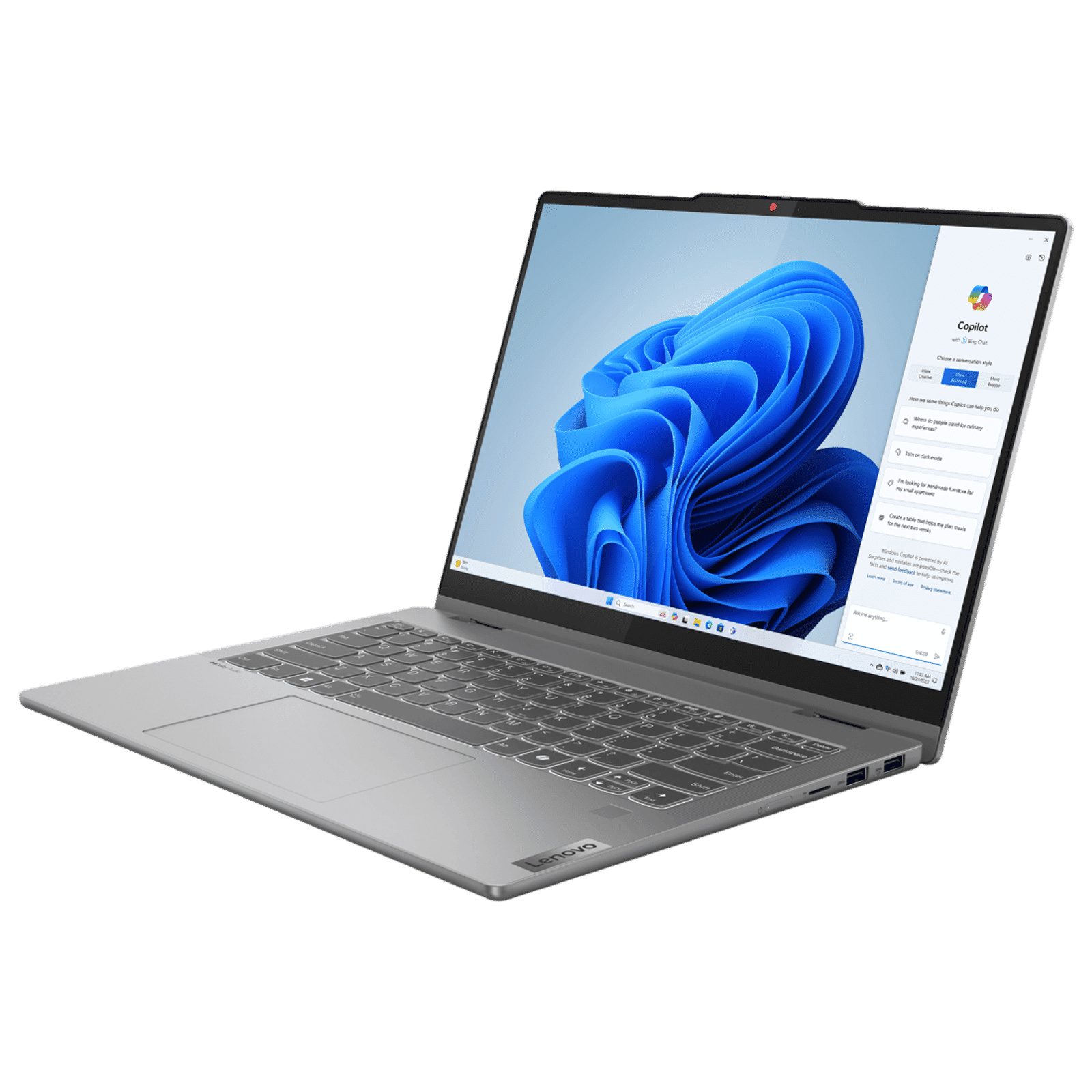 Lenovo IdeaPad 5 14IRH9 Intel Core i5 13th Gen Touchscreen 2-in-1 Laptop (16GB, 512GB SSD, Windows 11 Home, 14 inch WUXGA IPS Display, MS Office 2024, Luna Grey, 1.6 KG)_5