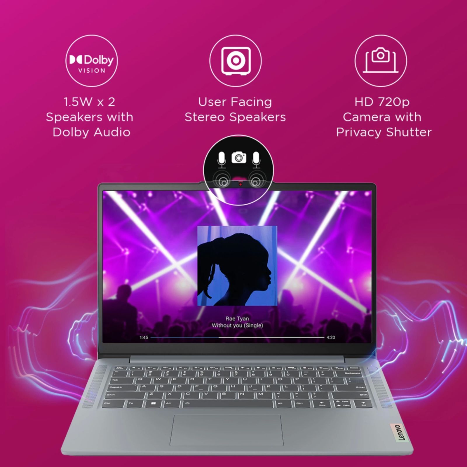 Lenovo IdeaPad Slim 3 14AMN8 AMD Ryzen 3 7320U Thin & Light Laptop (8GB, 512GB SSD, Windows 11 Home, 14 inch Full HD IPS Display, MS Office 2021, Arctic Grey, 1.37 KG)_7