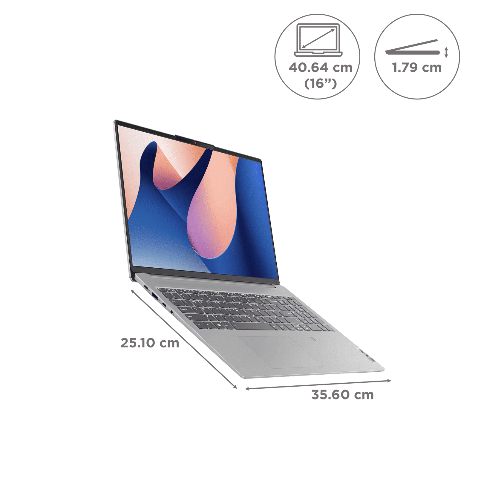 Lenovo IdeaPad Slim 5 16IAH8 Intel Core i5 12th Gen Thin & Light Laptop (16GB, 1TB SSD, Windows 11 Home, 16 inch WUXGA IPS Display, MS Office 2021, Cloud Grey, 1.89 KG)_2