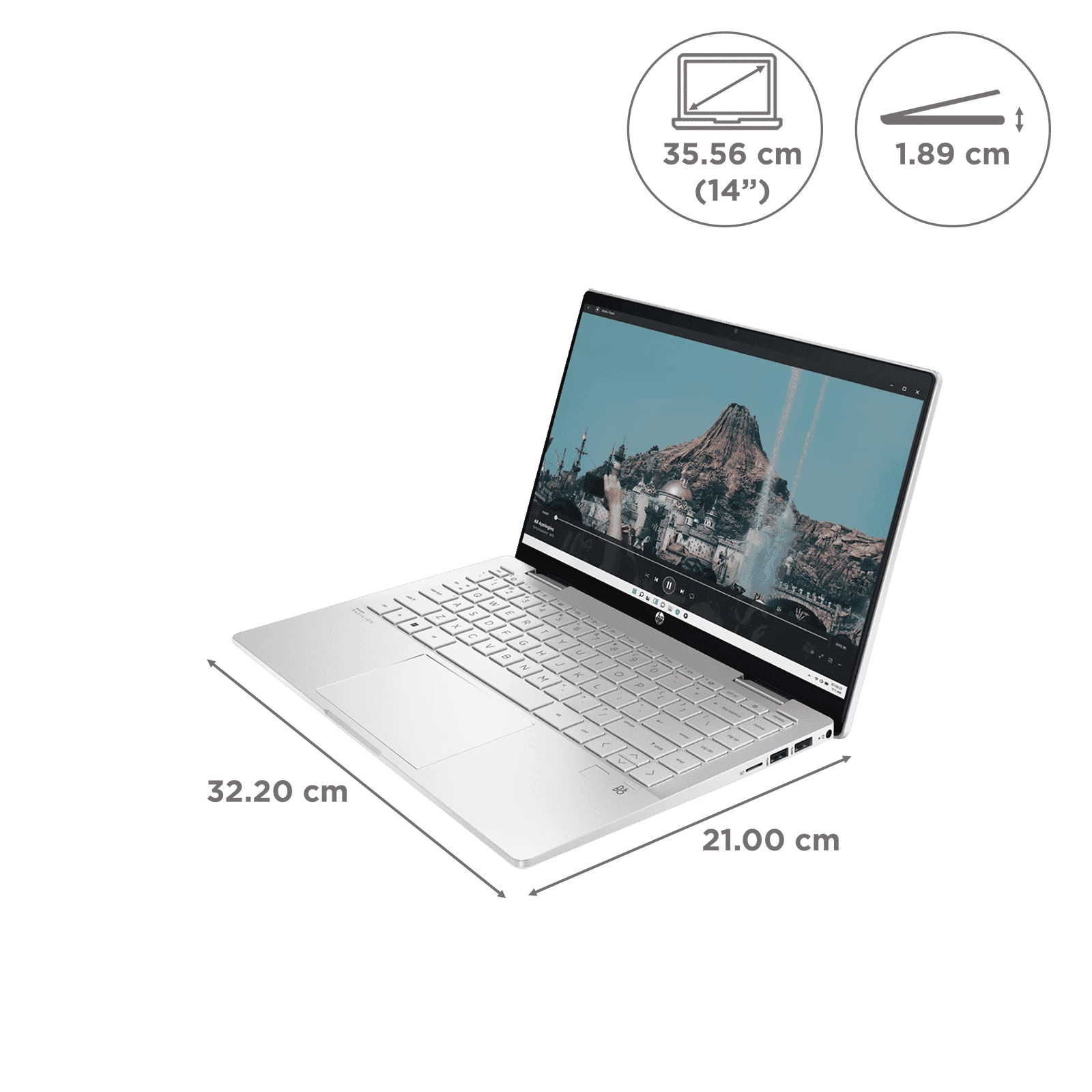 HP Pavilion 14-ek2033TU Intel Core 3 100U Touchscreen 2-in-1 Laptop (8GB, 512GB SSD, Windows 11 Home, 14 inch Full HD IPS Display, Natural Silver, 1.51 KG)_2