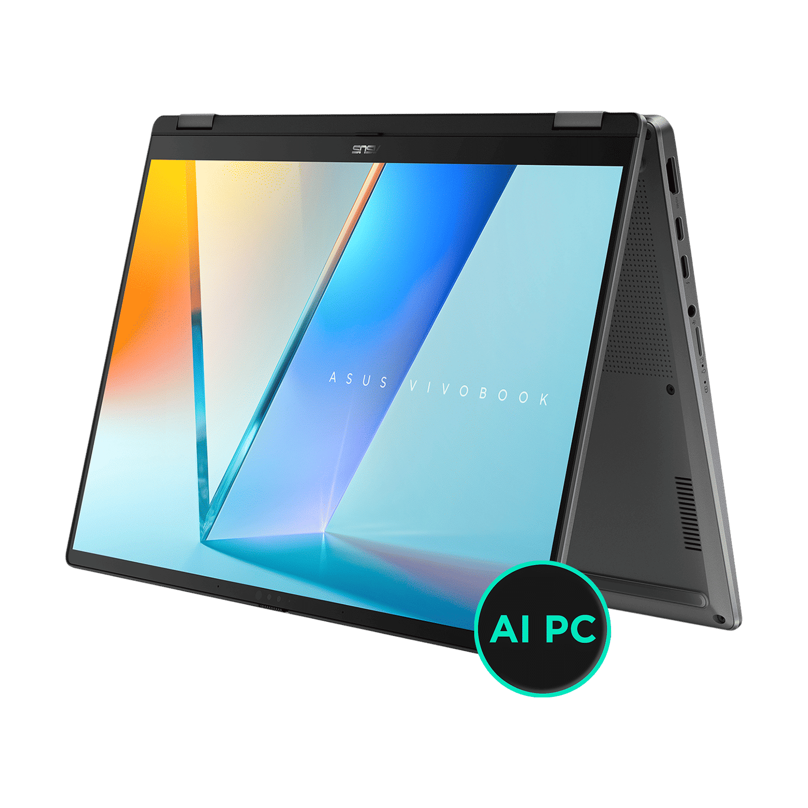 ASUS Vivobook 14 Flip Intel Core Ultra 5 Touchscreen 2-in-1 Laptop (16GB, 512GB SSD, Windows 11 Home, 14 inch OLED Display, MS Office Home 2024 & MS 365 Basic, Matte Gray, 1.57 KG)