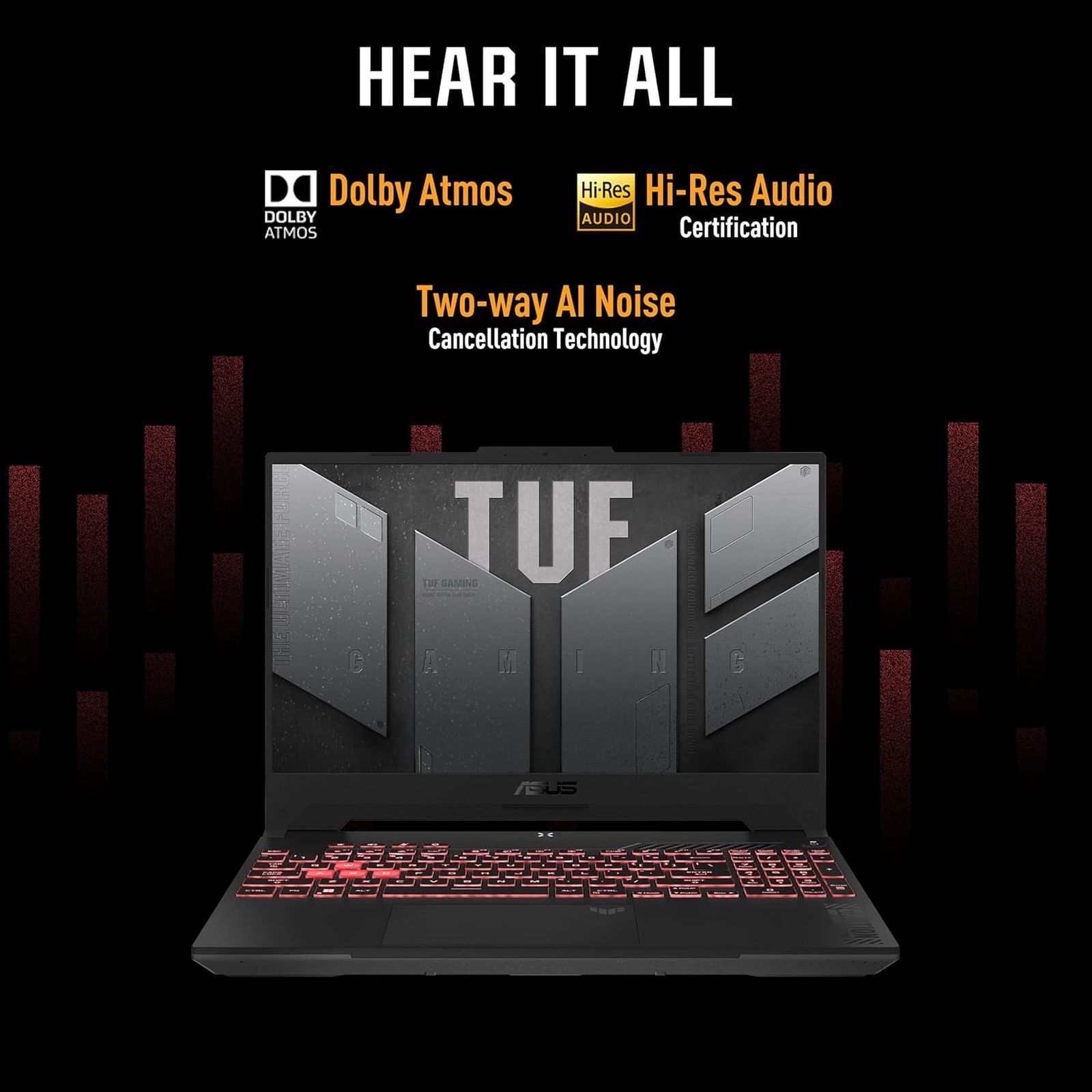 ASUS TUF Gaming F15 Intel Core i7 13th Gen Gaming Laptop (16GB, 1TB SSD, Windows 11 Home, 8GB Graphics, 15.6 inch 144 Hz Full HD Display, NVIDIA GeForce RTX 4060, Microsoft Office Home 2024, Mecha Gray, 2.2 KG)_15