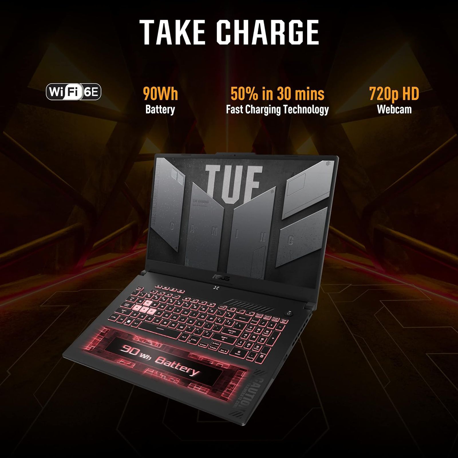 ASUS TUF Gaming F15 Intel Core i7 13th Gen Gaming Laptop (16GB, 1TB SSD, Windows 11 Home, 8GB Graphics, 15.6 inch 144 Hz Full HD Display, NVIDIA GeForce RTX 4060, Microsoft Office Home 2024, Mecha Gray, 2.2 KG)_17