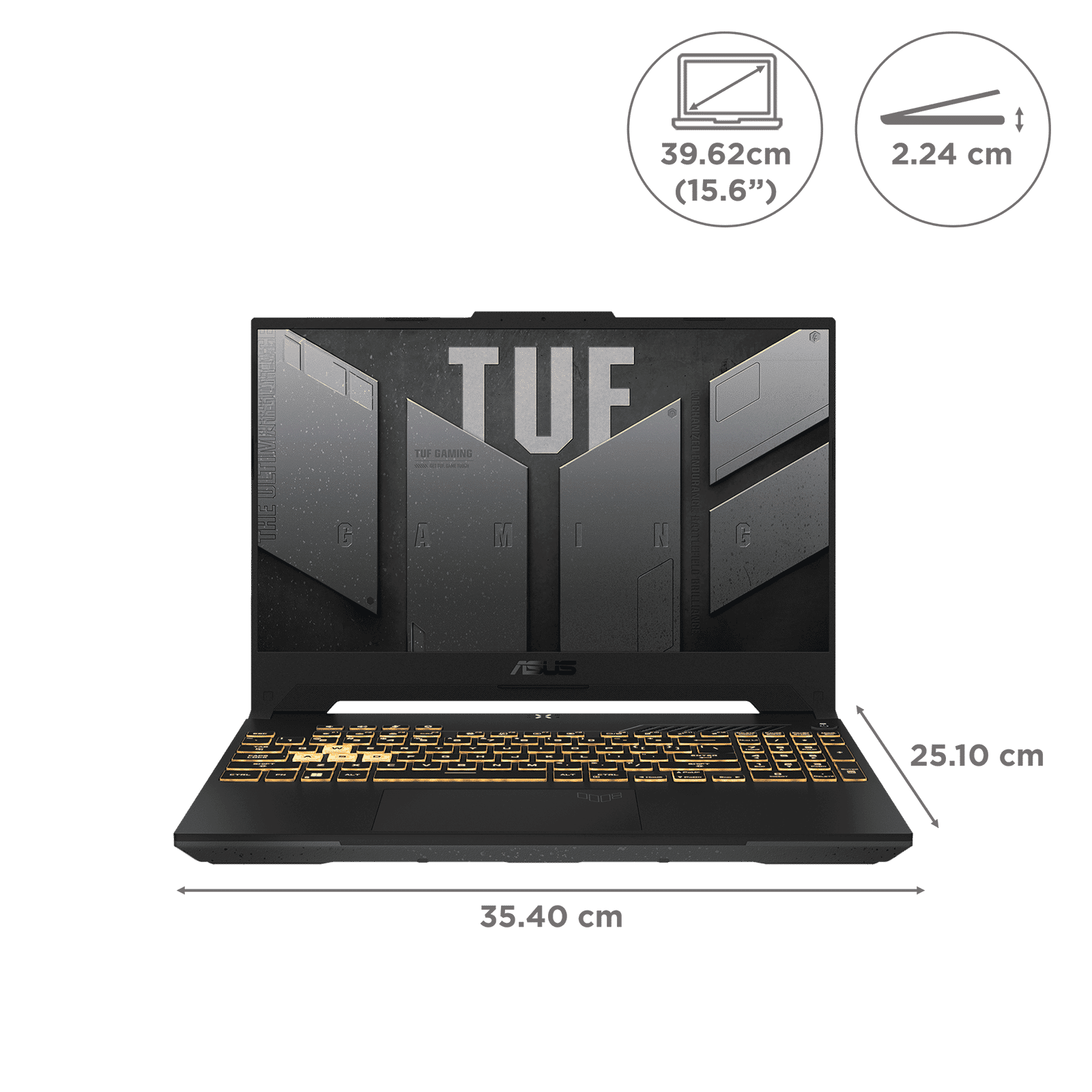 ASUS TUF Gaming F15 Intel Core i7 13th Gen Gaming Laptop (16GB, 1TB SSD, Windows 11 Home, 8GB Graphics, 15.6 inch 144 Hz Full HD Display, NVIDIA GeForce RTX 4060, Microsoft Office Home 2024, Mecha Gray, 2.2 KG)_2