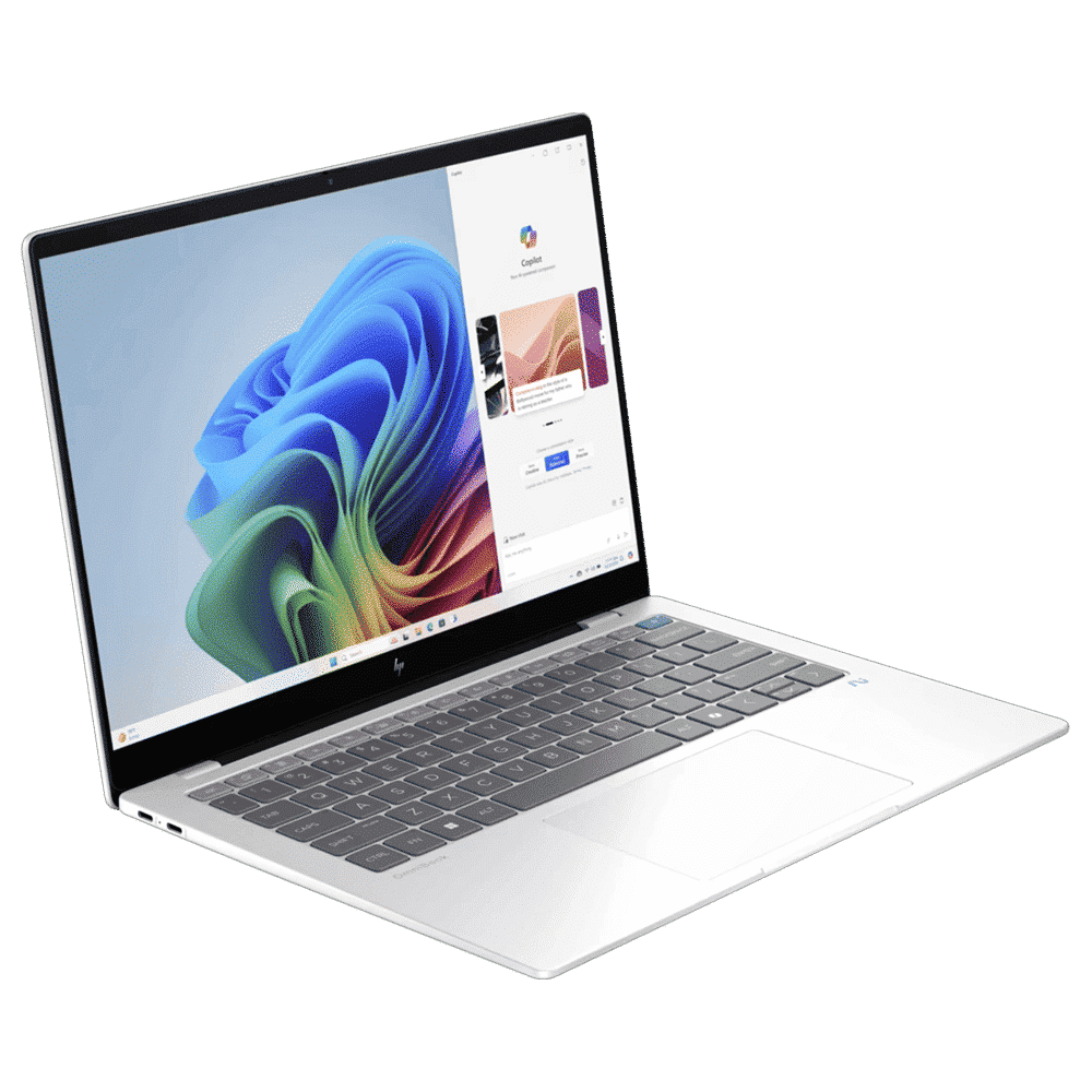 HP OmniBook X 14-fe1011QU Qualcomm Snapdragon X Plus Touchscreen Thin & Light Laptop (16GB, 512GB SSD, Windows 11 Home, 14 inch 2.2K IPS Display, MS Office 2021, Glacier Silver, 1.34 KG)_8