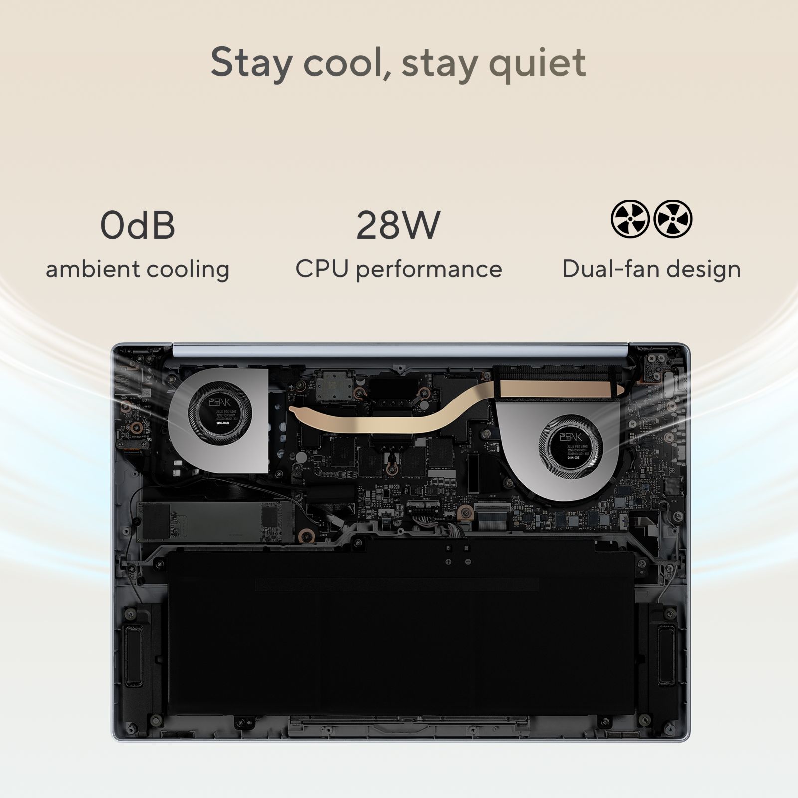 ASUS Zenbook A14 Snapdragon X X126100 Ultra Thin Laptop (16GB, 512GB SSD, Windows 11 Home, 14 inch WUXGA OLED Display, MS Office Home 2024, Zabriskie Beige, 0.98 KG) ASUS Zenbook A14 Snapdragon X X126100 Ultra Thin Laptop (16GB, 512GB SSD, Windows 11 Home, 14 inch WUXGA OLED Display, MS Office Home 2024, Zabriskie Beige, 0.98 KG)_9