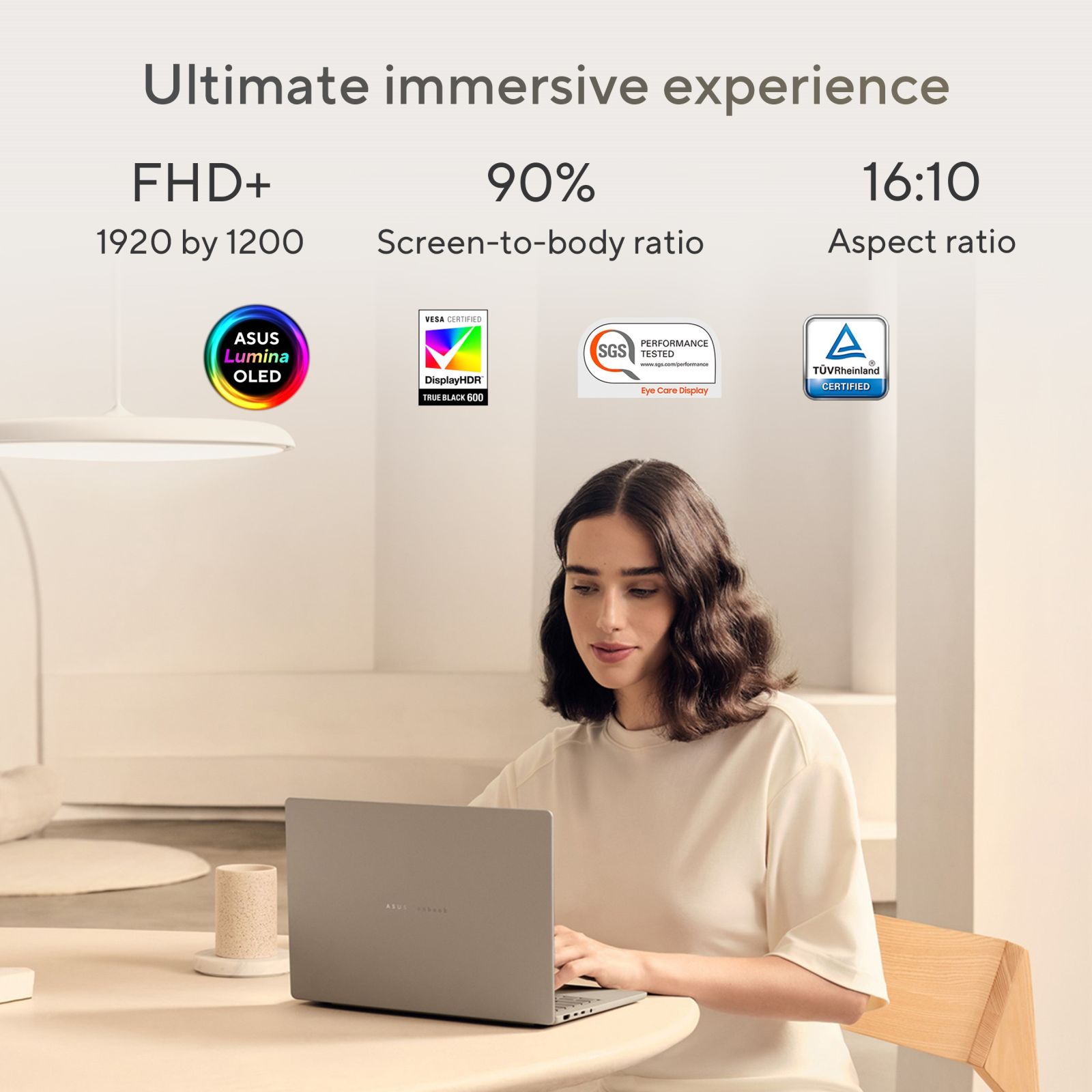 ASUS Zenbook A14 Snapdragon X X126100 Ultra Thin Laptop (16GB, 512GB SSD, Windows 11 Home, 14 inch WUXGA OLED Display, MS Office Home 2024, Zabriskie Beige, 0.98 KG) ASUS Zenbook A14 Snapdragon X X126100 Ultra Thin Laptop (16GB, 512GB SSD, Windows 11 Home, 14 inch WUXGA OLED Display, MS Office Home 2024, Zabriskie Beige, 0.98 KG)_4