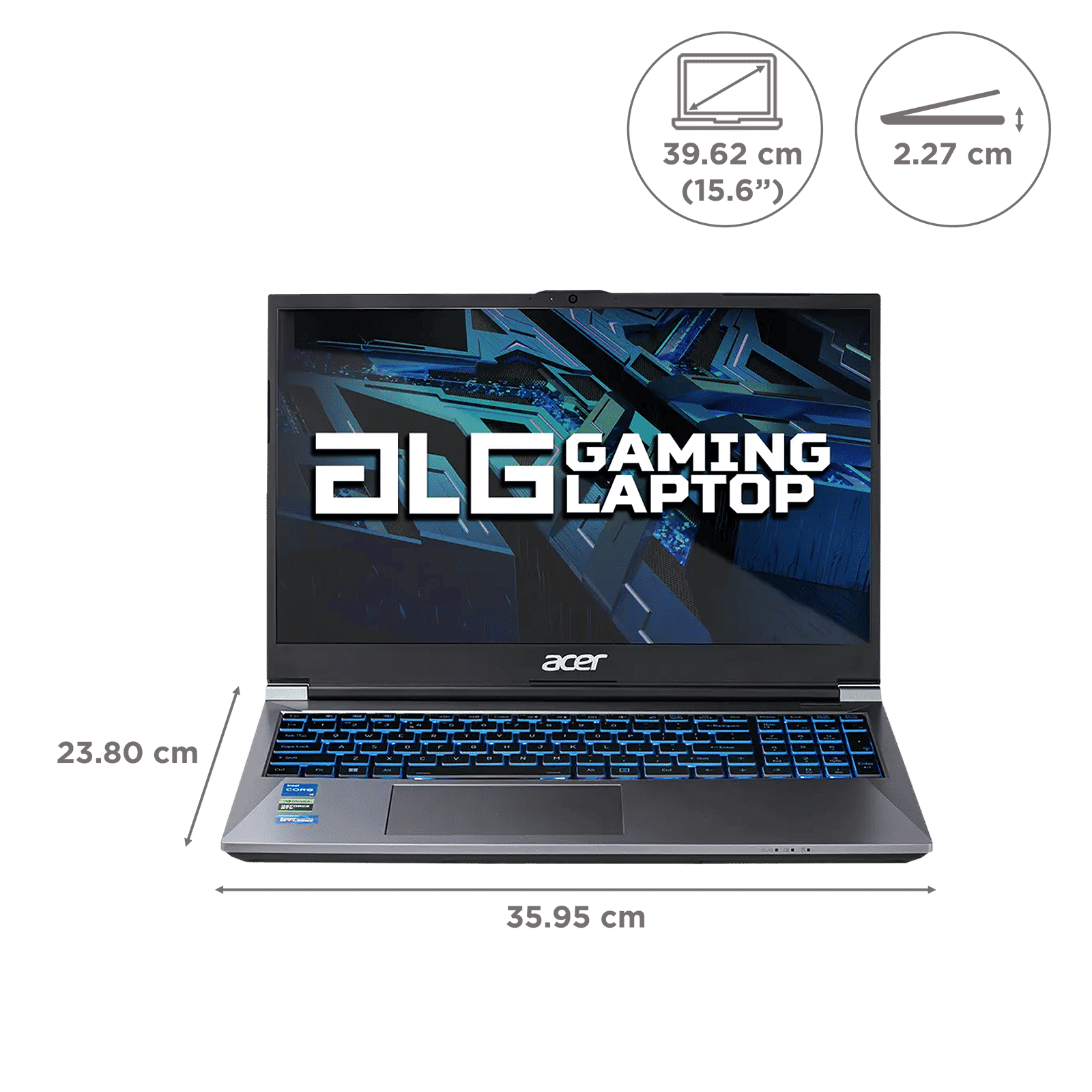 acer Aspire ALG AL15G-52 Intel Core i5 13th Gen Gaming Laptop (16GB, 512GB SSD, Windows 11, 6GB Graphics, 15.6 inch 144 Hz Full HD Display, NVIDIA GeForce RTX TM 3050, MS Office Home & Student 2021, Steel Grey, 1.99 KG)_2