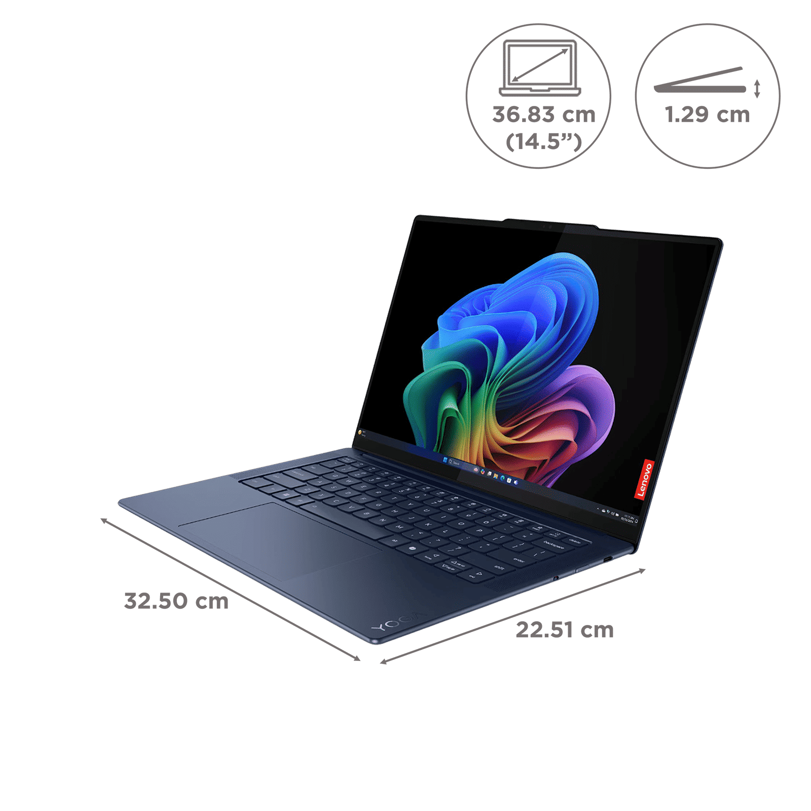 Lenovo Yoga Slim 7 14Q8X9 Snapdragon X Plus Touchscreen Thin & Light Laptop (32GB, 1TB SSD, Windows 11 Home, 14.5 inch 3K OLED Display, MS Office Home 2024, Cosmic Blue, 1.28 KG) Lenovo Yoga Slim 7 14Q8X9 Snapdragon X Plus Touchscreen Thin & Light Laptop (32GB, 1TB SSD, Windows 11 Home, 14.5 inch 3K OLED Display, MS Office Home 2024, Cosmic Blue, 1.28 KG)_2