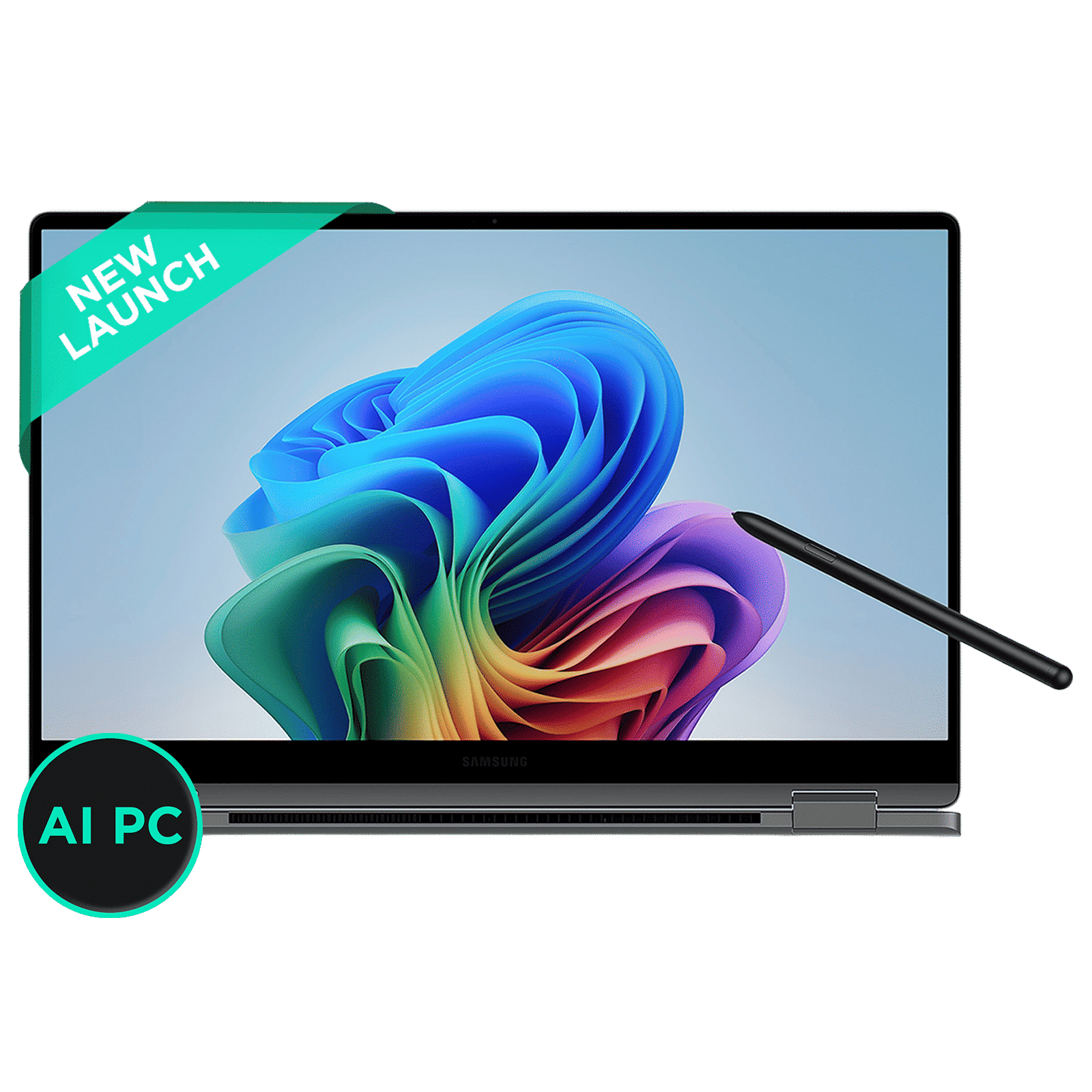 SAMSUNG Galaxy Book5 360 Intel Core Ultra 5 Touchscreen Thin & Light Laptop (16GB, 512GB SSD, Windows 11 Home, 8GB Graphics, 15.6 inch FHD AMOLED Display, MS Office 2021, Gray, 1.46 KG)
