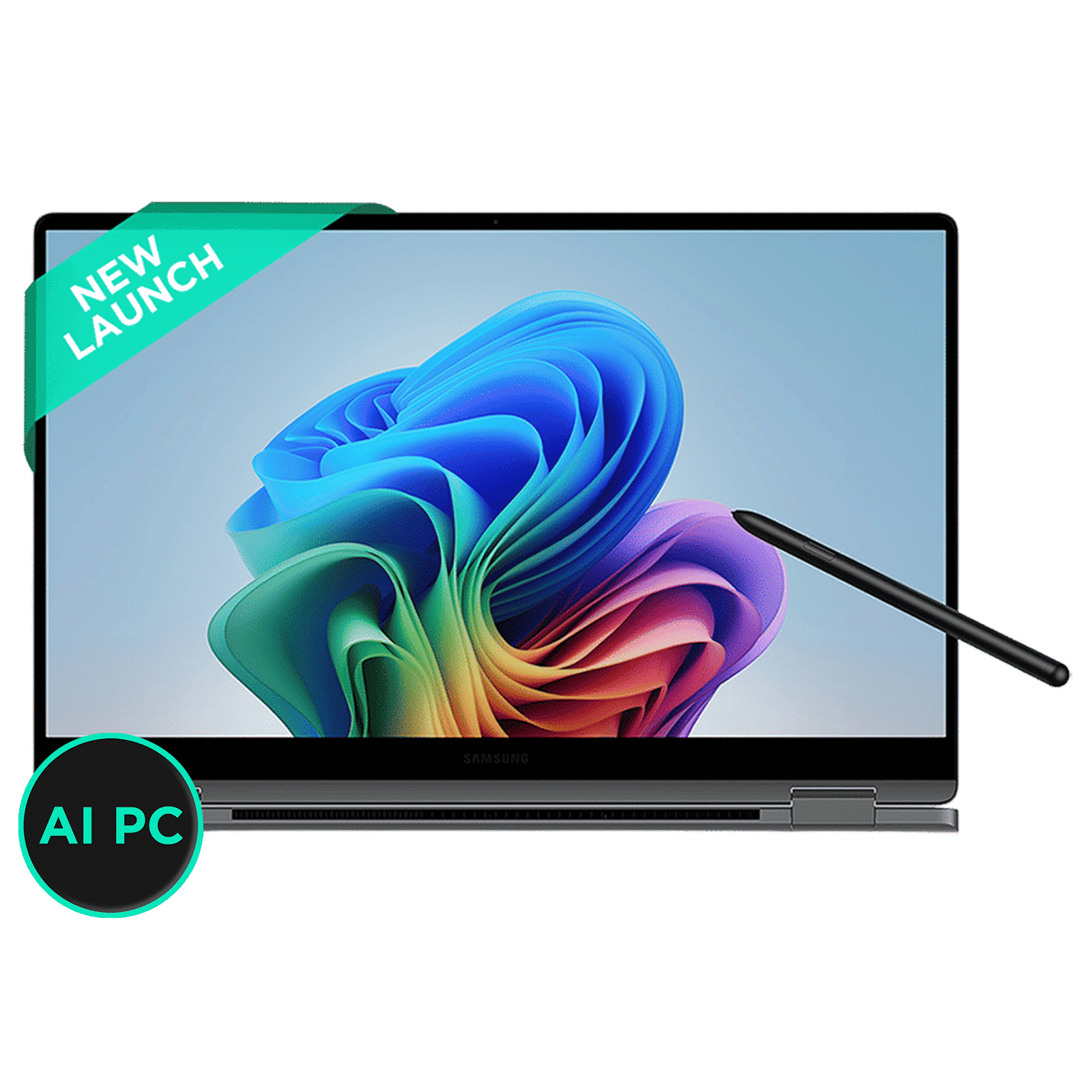 SAMSUNG Galaxy Book5 360 Intel Core Ultra 7 Touchscreen Thin & Light Laptop (16GB, 1TB SSD, Windows 11 Home, 8GB Graphics, 15.5 inch FHD AMOLED Display, MS Office 2021, Gray, 1.46 KG)