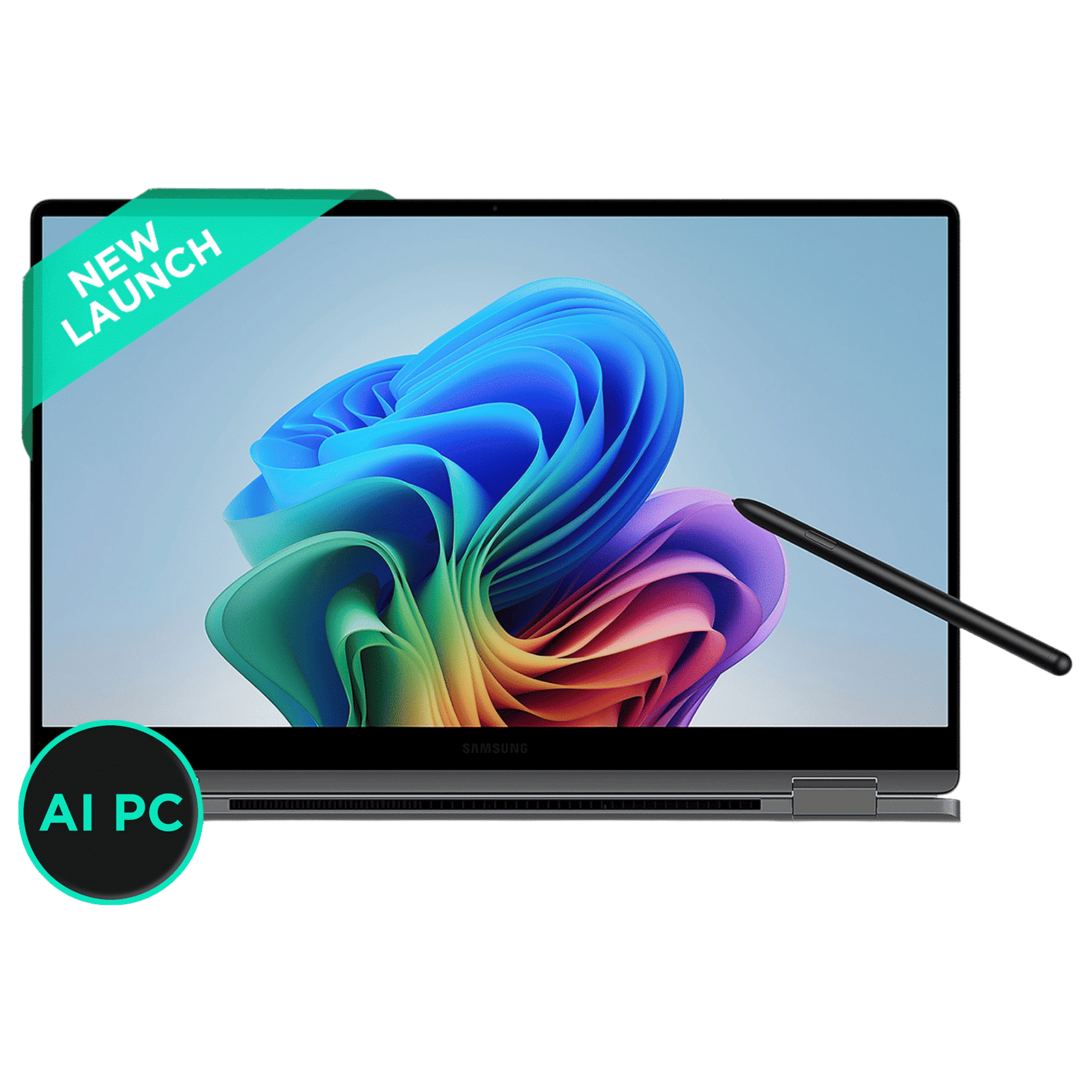 SAMSUNG Galaxy Book5 360 Intel Core Ultra 7 Touchscreen Thin & Light Laptop (16GB, 512GB SSD, Windows 11 Home, 8GB Graphics, 15.5 inch FHD AMOLED Display, MS Office 2021, Gray, 1.46 KG)