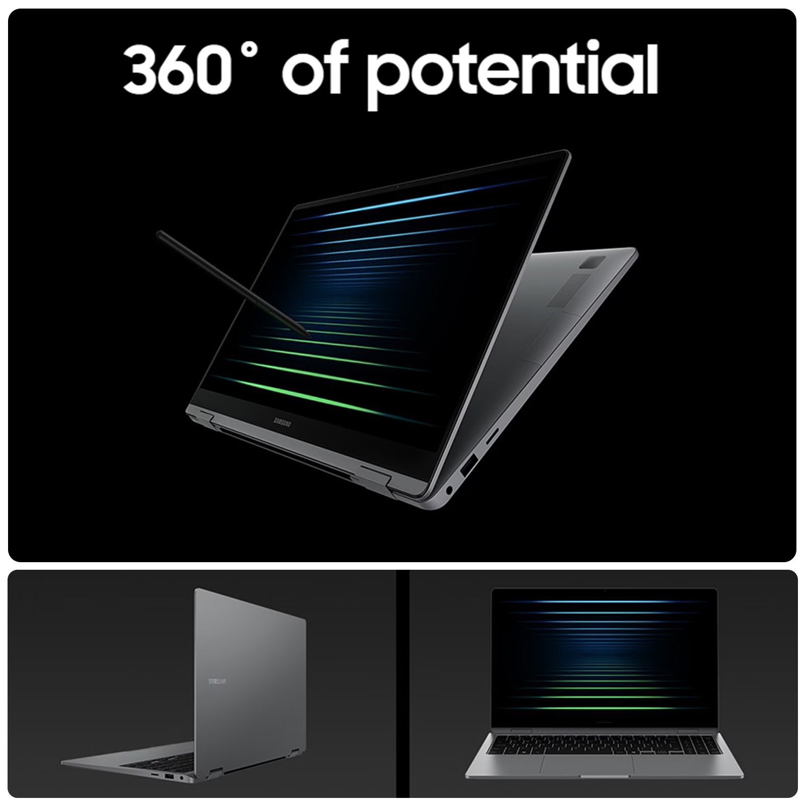 SAMSUNG Galaxy Book5 360 Intel Core Ultra 7 Touchscreen Thin & Light Laptop (16GB, 512GB SSD, Windows 11 Home, 8GB Graphics, 15.5 inch FHD AMOLED Display, MS Office 2021, Gray, 1.46 KG)_16