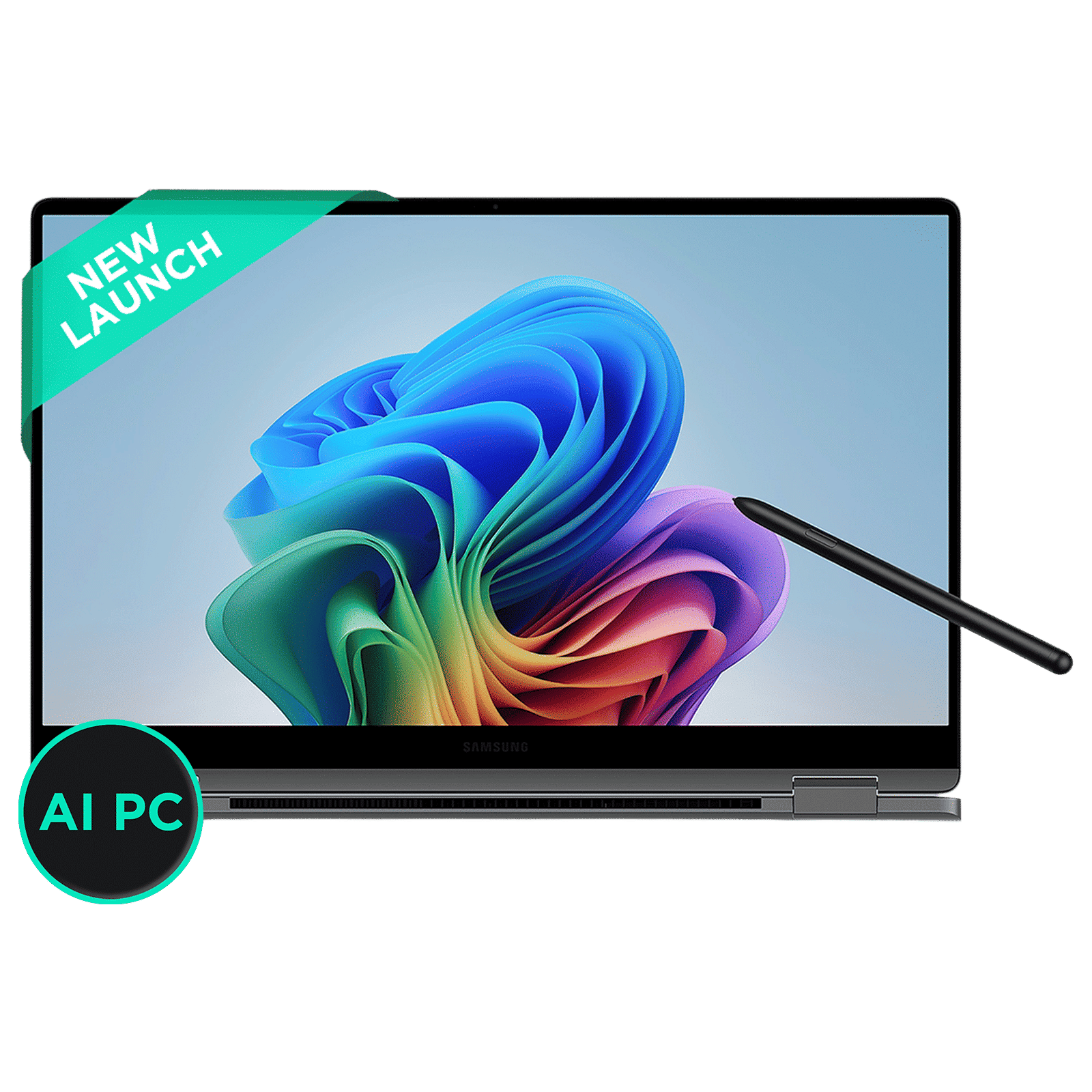 SAMSUNG Galaxy Book5 360 Intel Core Ultra 7 Touchscreen Thin & Light Laptop (32GB, 1TB SSD, Windows 11 Home, 16GB Graphics, 15.5 inch FHD AMOLED Display, MS Office 2021, Gray, 1.46 KG)