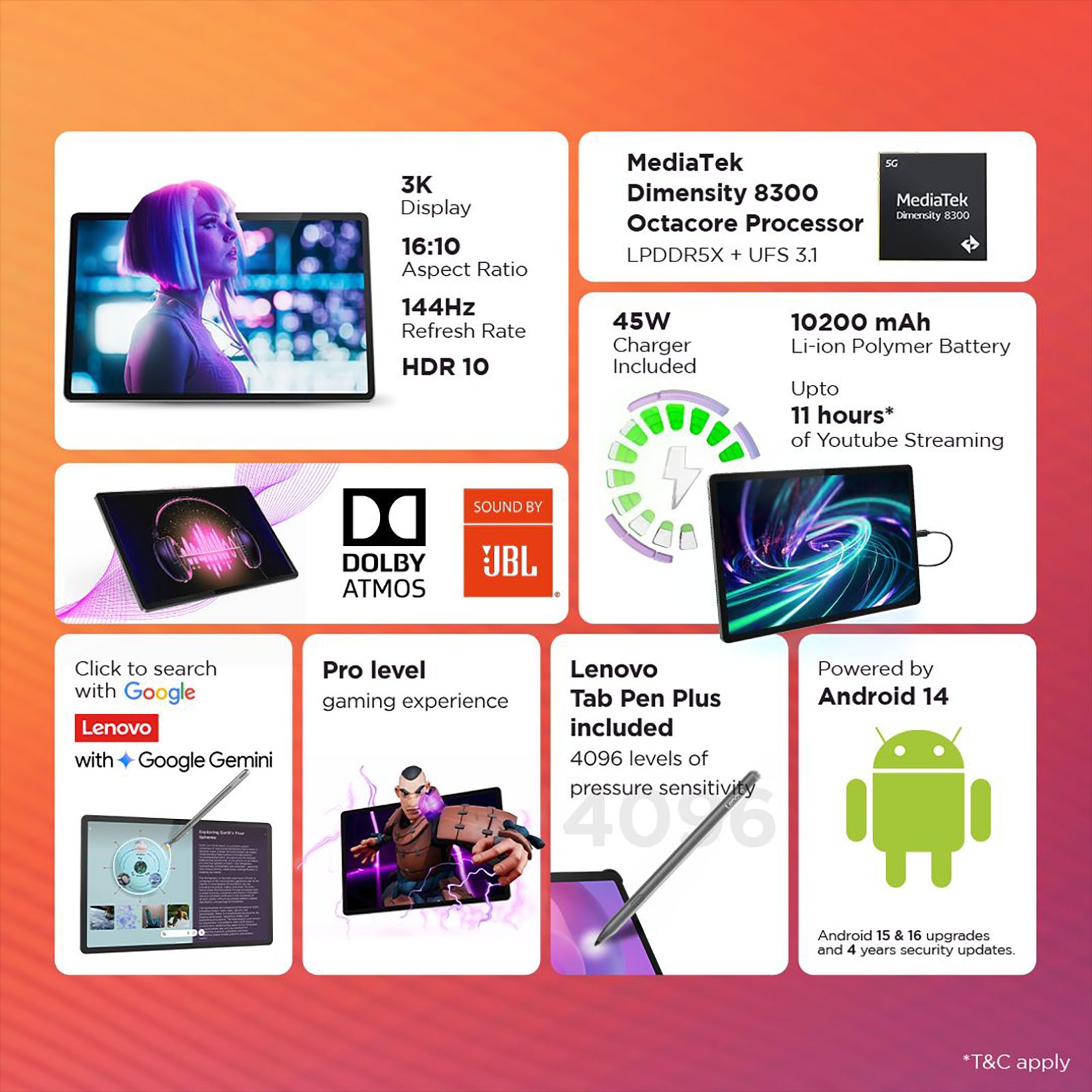 Lenovo Idea Tab Pro Wi-Fi Android Tablet with Tab Pen Plus (12.7 Inch, 8GB RAM, 128GB ROM, Luna Grey) Lenovo Idea Tab Pro Wi-Fi Android Tablet with Tab Pen Plus (12.7 Inch, 8GB RAM, 128GB ROM, Luna Grey)_11