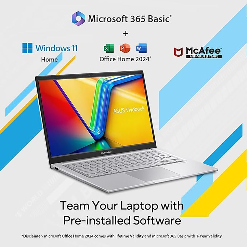 ASUS Vivobook 15 X1504VA-NJ1765WS Intel Core i5 13th Gen Laptop (8GB, 512GB SSD, Windows 11 Home, 15.6 inch Full HD Display, MS Office 2024, Cool Silver, 1.7 KG)_13