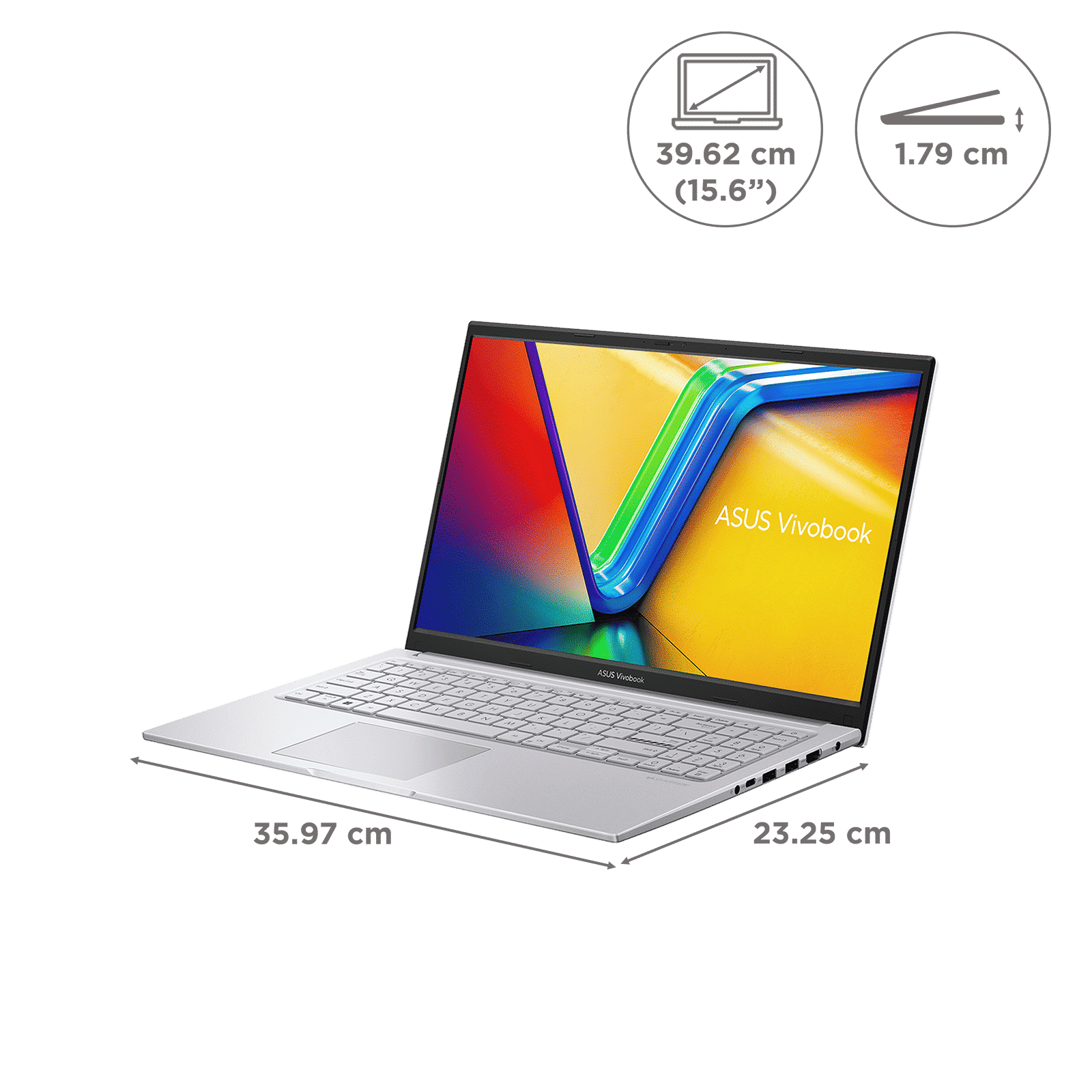 ASUS Vivobook 15 X1504VA-NJ1765WS Intel Core i5 13th Gen Laptop (8GB, 512GB SSD, Windows 11 Home, 15.6 inch Full HD Display, MS Office 2024, Cool Silver, 1.7 KG)_2