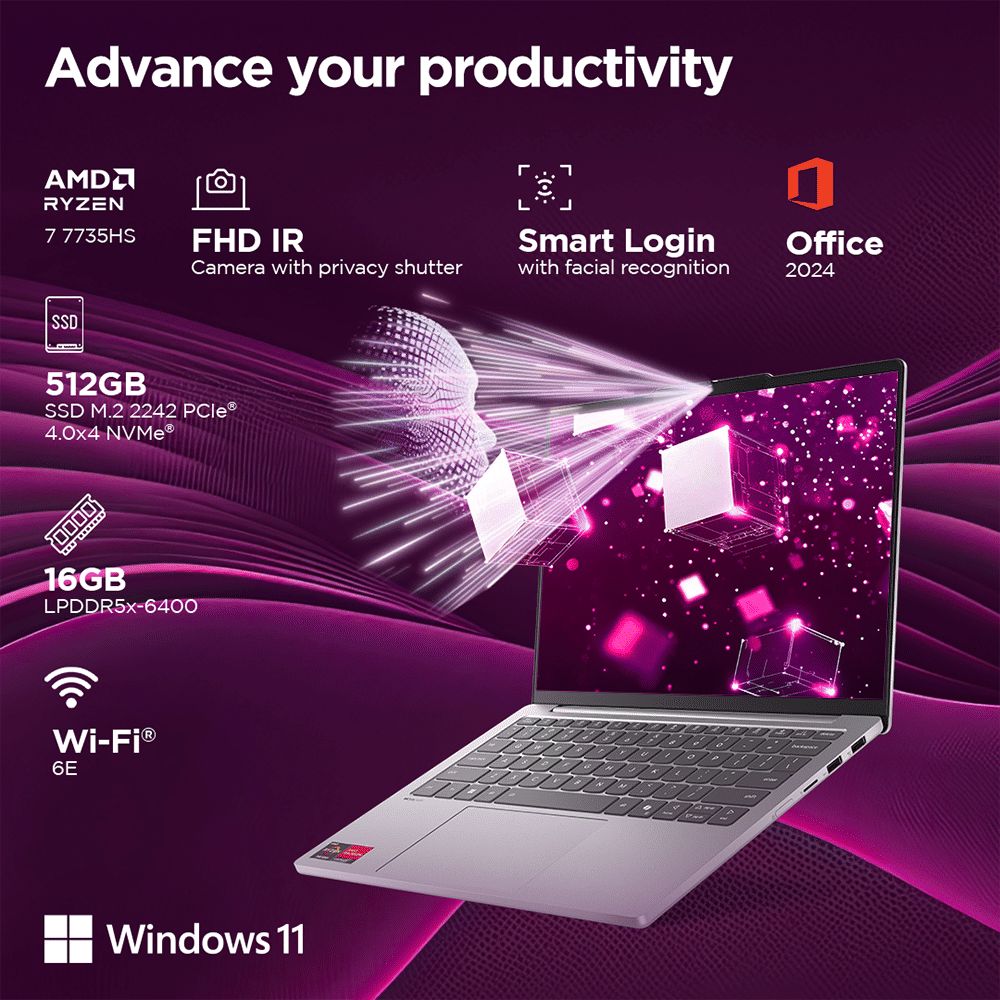 Lenovo IdeaPad Slim 5 13ARP10 AMD Ryzen 7 Thin & Light Laptop (16GB, 512GB SSD, Windows 11 Home, 13.3 inch WUXGA IPS Display, MS Office Home 2024, Cloud Grey, 1.15 KG) Lenovo IdeaPad Slim 5 13ARP10 AMD Ryzen 7 Thin & Light Laptop (16GB, 512GB SSD, Windows 11 Home, 13.3 inch WUXGA IPS Display, MS Office Home 2024, Cloud Grey, 1.15 KG)_10