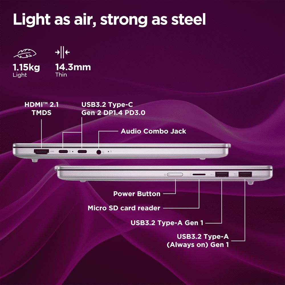 Lenovo IdeaPad Slim 5 13ARP10 AMD Ryzen 7 Thin & Light Laptop (16GB, 512GB SSD, Windows 11 Home, 13.3 inch WUXGA IPS Display, MS Office Home 2024, Cloud Grey, 1.15 KG) Lenovo IdeaPad Slim 5 13ARP10 AMD Ryzen 7 Thin & Light Laptop (16GB, 512GB SSD, Windows 11 Home, 13.3 inch WUXGA IPS Display, MS Office Home 2024, Cloud Grey, 1.15 KG)_12