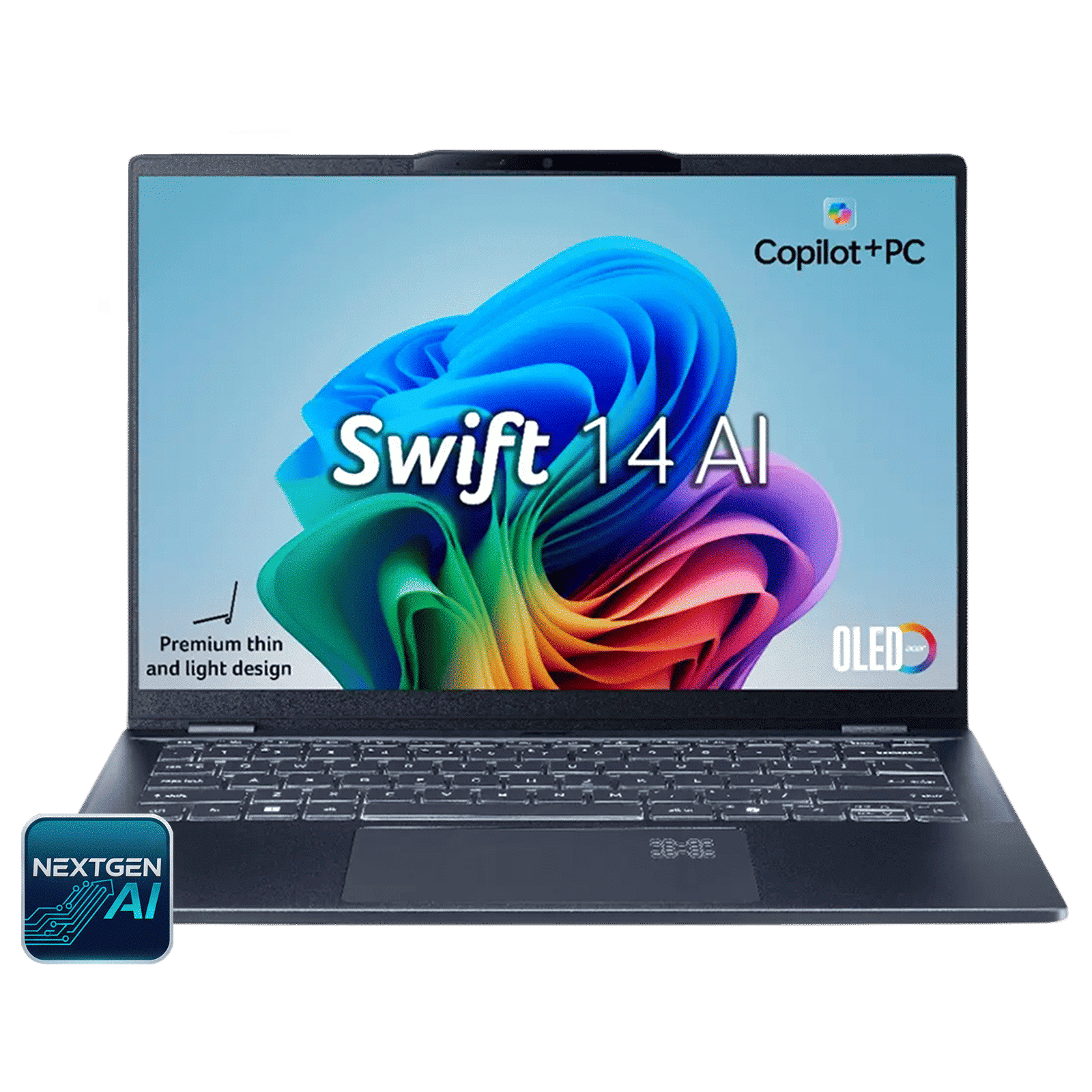 acer Swift 14 AI SF14-51 Intel Core Ultra 5 Thin & Light Laptop (16GB, 512GB SSD, Windows 11 Home, 14 inch OLED WUXGA Display, MS Office, Steam Blue, 1.25 KG)_1