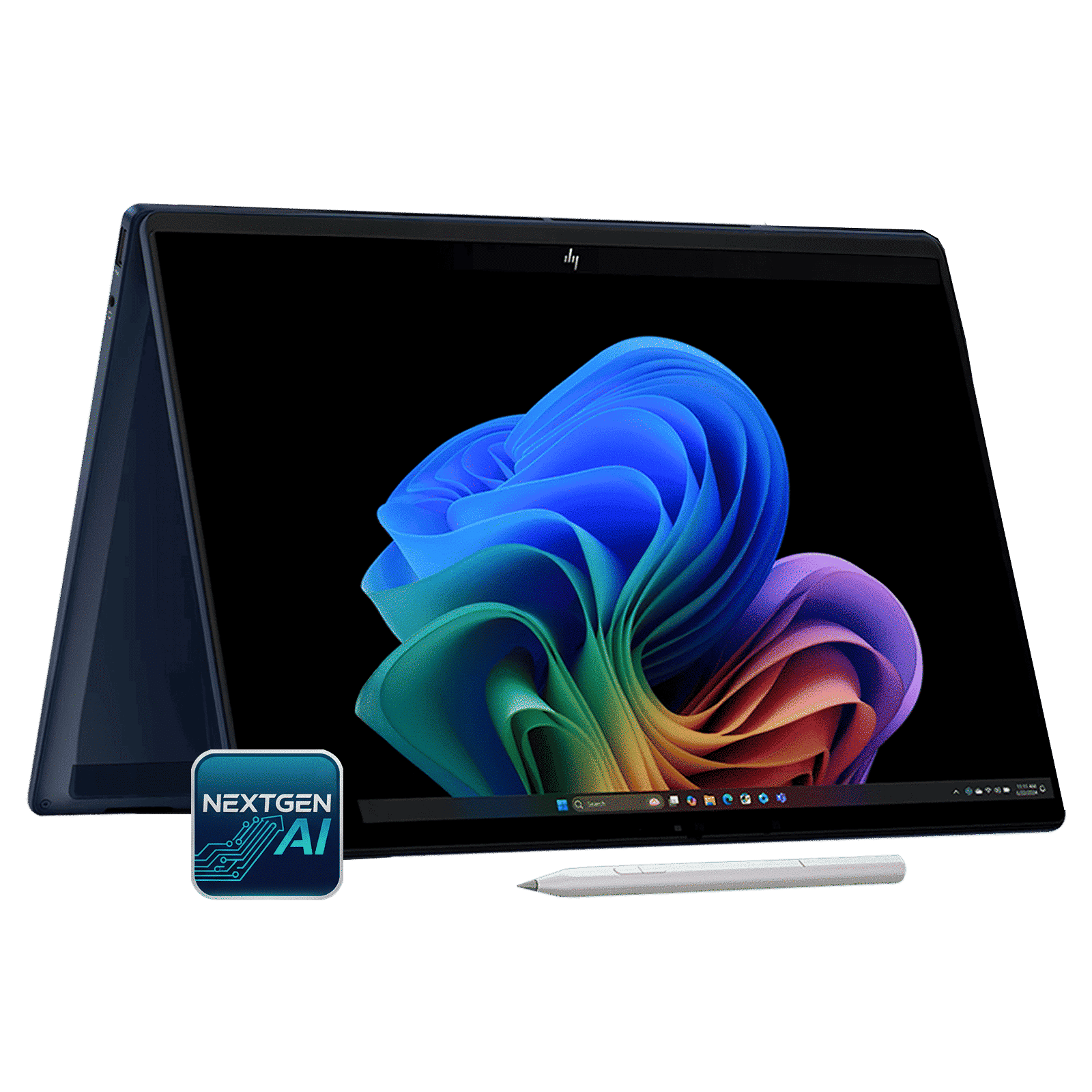 HP OmniBook X Flip 14-fm0026TU Intel Core Ultra 7 Touchscreen Thin & Light Laptop (16GB, 512GB SSD, Windows 11 Home, 14 inch 3K OLED Display, MS Office Home 2024, Atmospheric Blue, 1.38 KG)_1