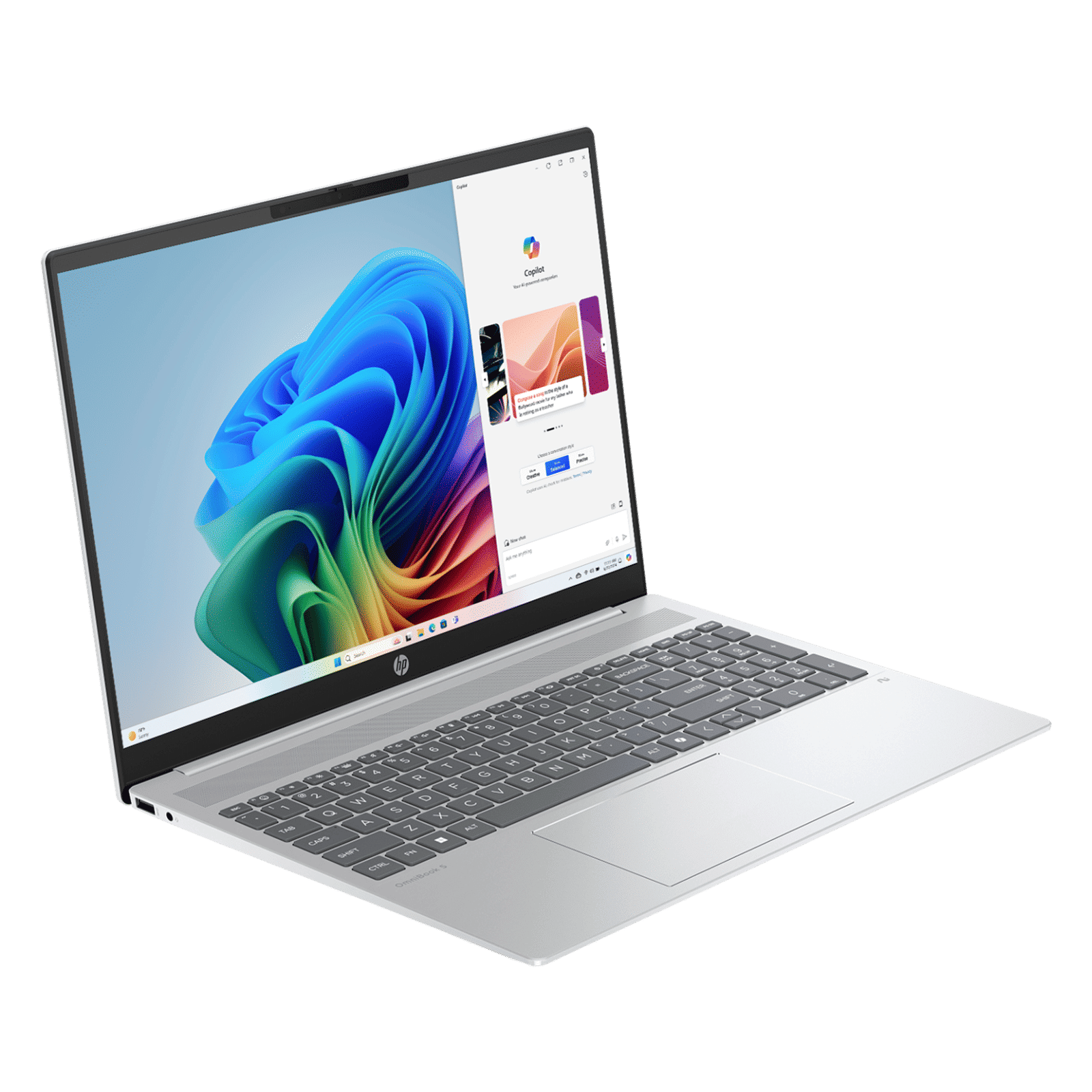 HP OmniBook 5 16-ag1048AU AMD Ryzen AI 7 Touchscreen Thin & Light Laptop (16GB, 512GB SSD, Windows 11 Home, 16 inch 2K IPS Display, MS Office Home 2024, Glacier Silver, 1.79 KG)_5
