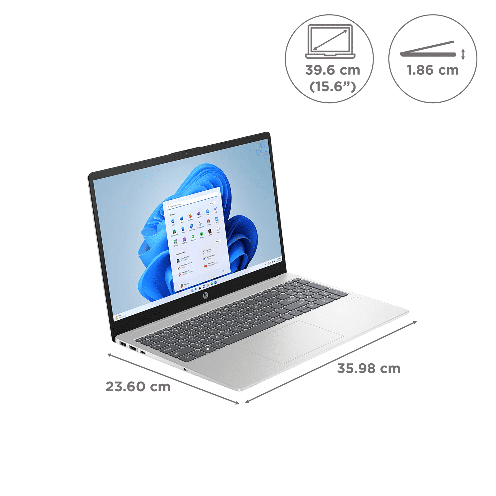 HP 15-hr0007TU Intel Core i5 13th Gen Thin & Light Laptop (16GB, 512GB SSD, Windows 11 Home, 15.6 inch Full HD Display, MS Office 2024, Natural Silver, 1.59 KG) HP 15-hr0007TU Intel Core i5 13th Gen Thin & Light Laptop (16GB, 512GB SSD, Windows 11 Home, 15.6 inch Full HD Display, MS Office 2024, Natural Silver, 1.59 KG)_2