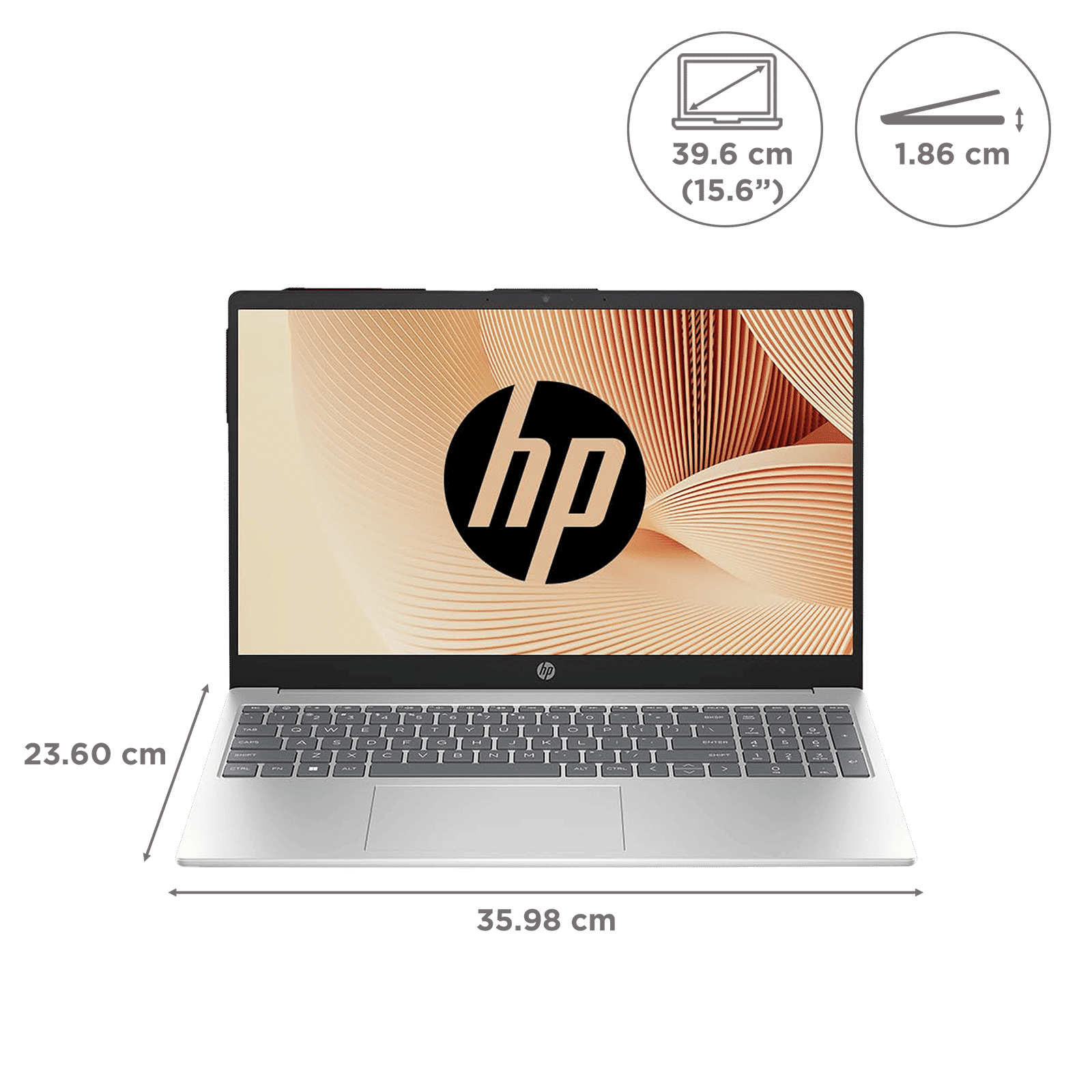 HP 15-fd0489TU Intel Core i3 13th Gen Laptop (8GB, 512GB SSD, Windows 11 Home, 15.6 inch Full HD Display, MS Office 2024, Natural Silver, 1.59 KG)_2