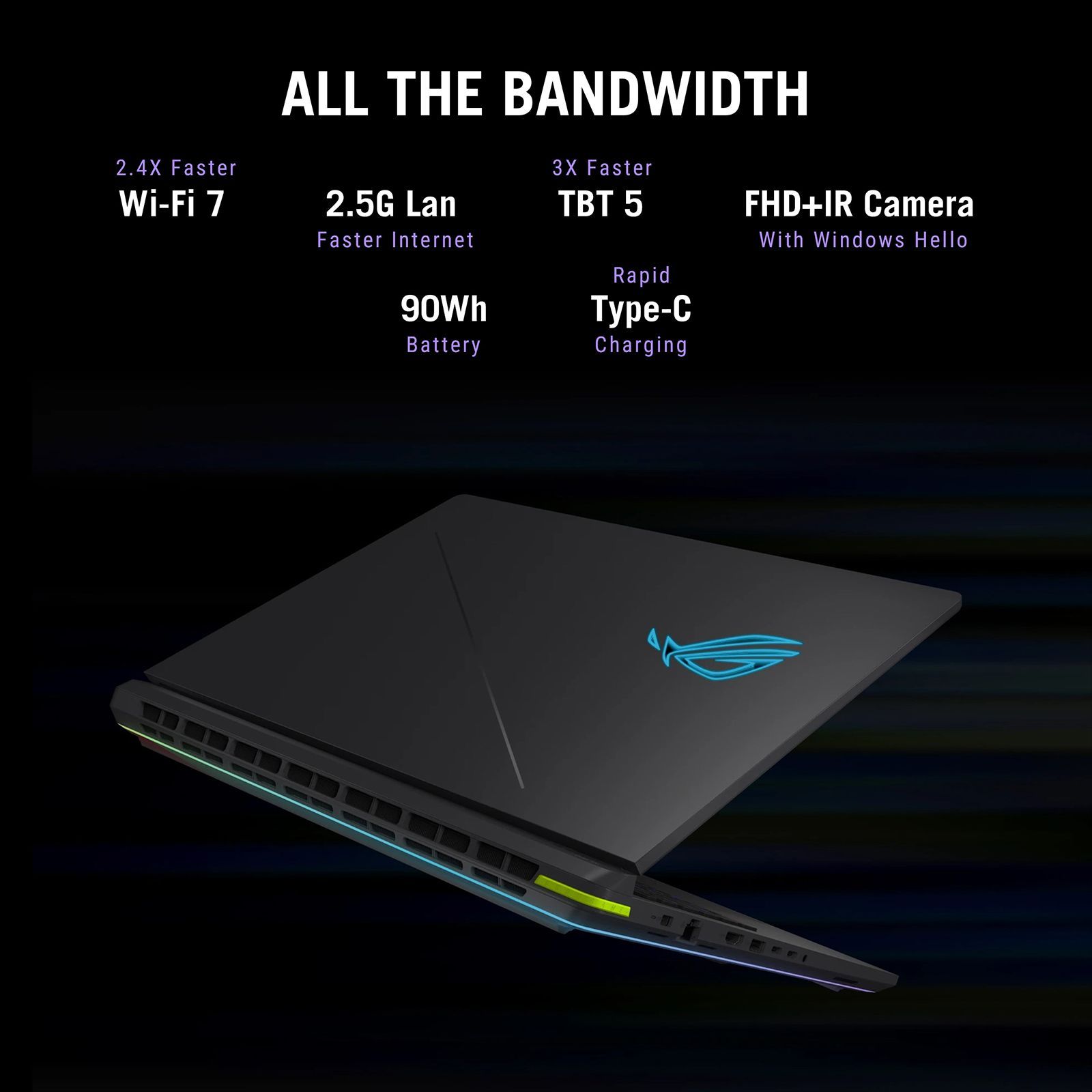 ASUS ROG Strix G16 G615LR-S5190WS Intel Core Ultra 9 Gaming Laptop (32GB, 1TB SSD, Windows 11 Home, 12GB Graphics, 16 inch 240 Hz 2.5K WQXGA Display, NVIDIA GeForce RTX 5070Ti, MS Office Home 2024, Eclipse Gray, 2.65 KG)_15