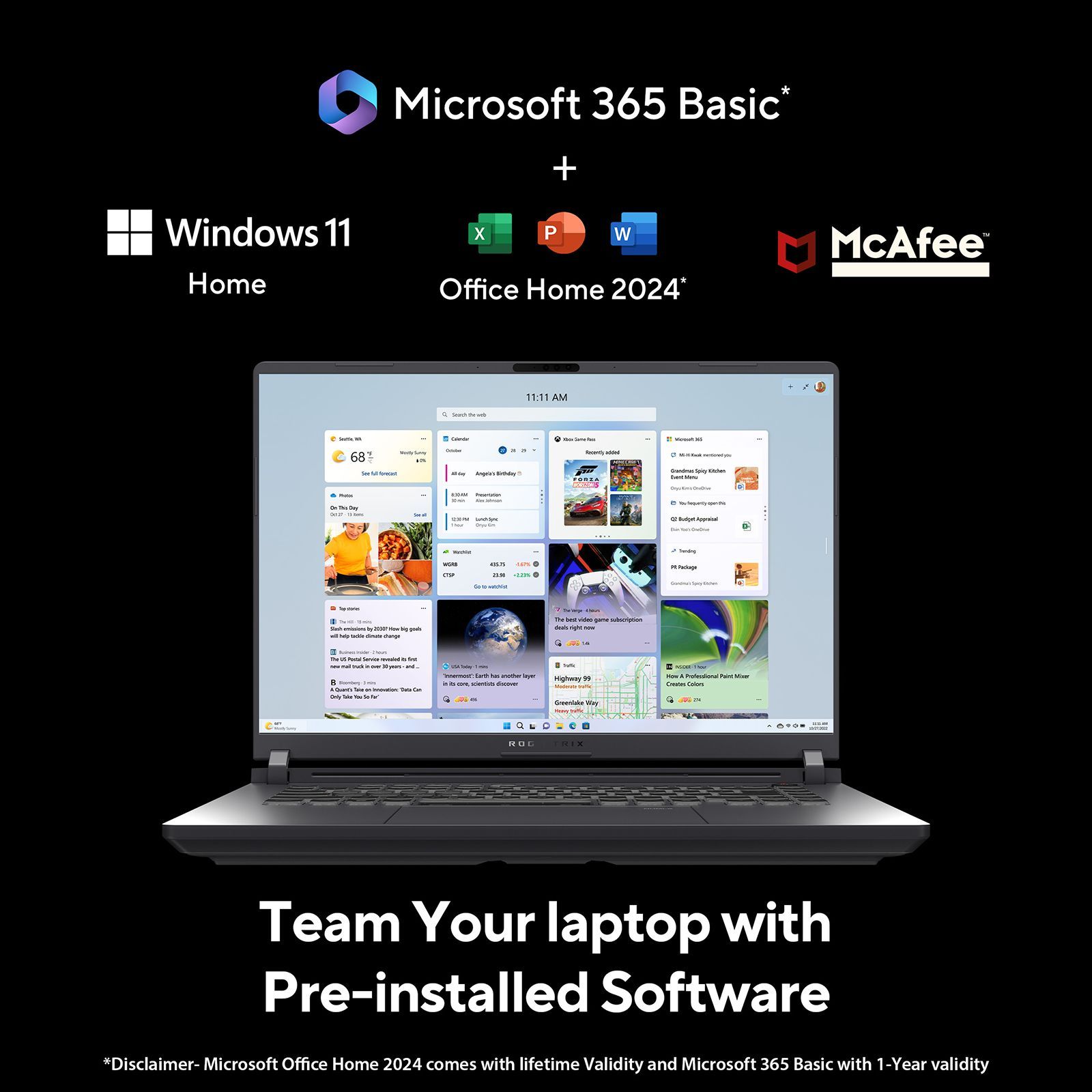 ASUS ROG Strix G16 G615LR-S5190WS Intel Core Ultra 9 Gaming Laptop (32GB, 1TB SSD, Windows 11 Home, 12GB Graphics, 16 inch 240 Hz 2.5K WQXGA Display, NVIDIA GeForce RTX 5070Ti, MS Office Home 2024, Eclipse Gray, 2.65 KG)_9