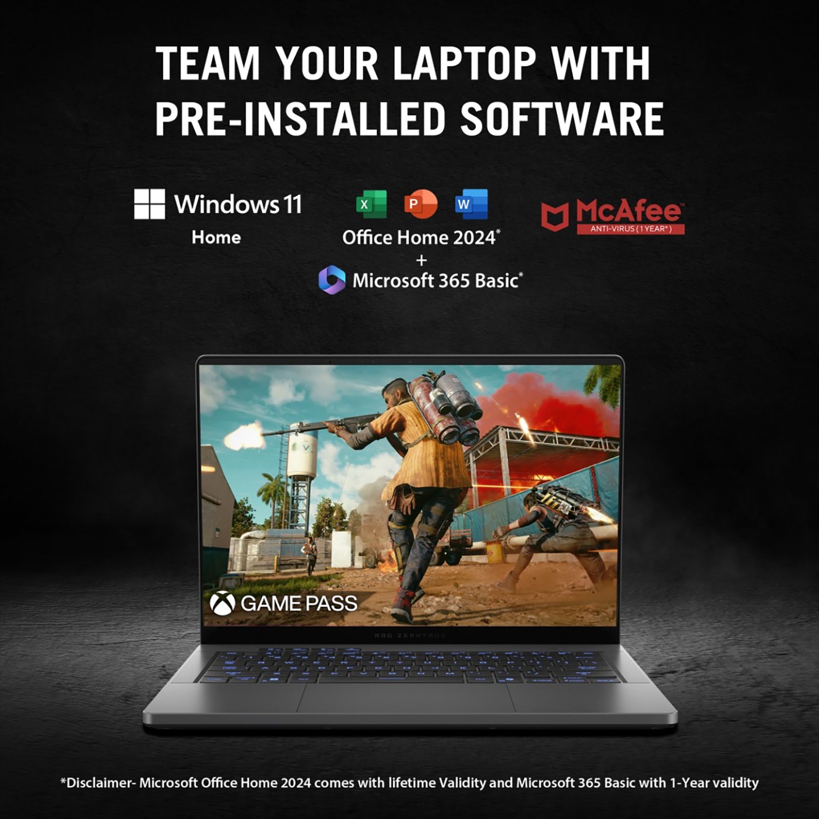 ASUS ROG Zephyrus G14 GA403WR-QS123WS AMD Ryzen AI 9 Gaming Laptop (32GB, 2TB SSD, Windows 11 Home, 12GB Graphics, 14 inch 120Hz 3K OLED Display, NVIDIA GeForce RTX 5070 Ti, MS Office Home 2024, Eclipse Gray, 1.57 KG)_4