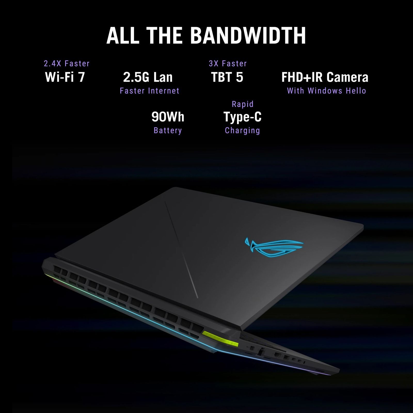 ASUS ROG Strix G16 G615LW-RV148WS Intel Core Ultra 9 Gaming Laptop (32GB, 1TB SSD, Windows 11 Home, 16GB Graphics, 16 inch 165 Hz Full HD Plus WUXGA Display, NVIDIA GeForce RTX 5080, MS Office Home 2024, Eclipse Gray, 2.65 KG)_13