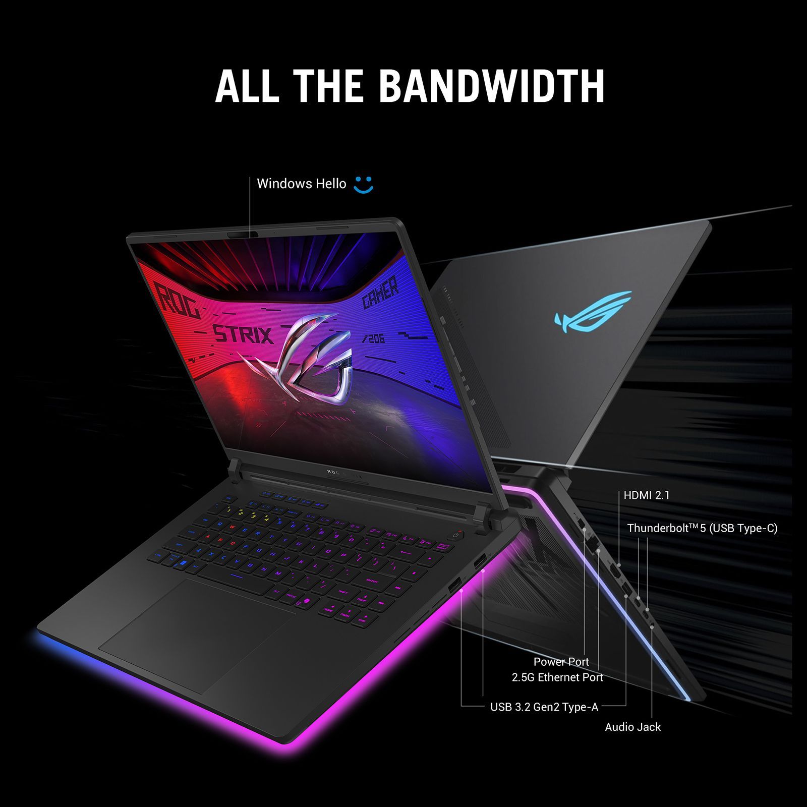 ASUS ROG Strix SCAR 16 G635LX-RW158WS Intel Core Ultra 9 Gaming Laptop (32GB, 2TB SSD, Windows 11 Home, 24GB Graphics, 16 inch 240 Hz 2.5K WQXGA Mini LED Display, NVIDIA GeForce RTX 5090, MS Office Home 2024, Off Black, 2.8 KG)_14