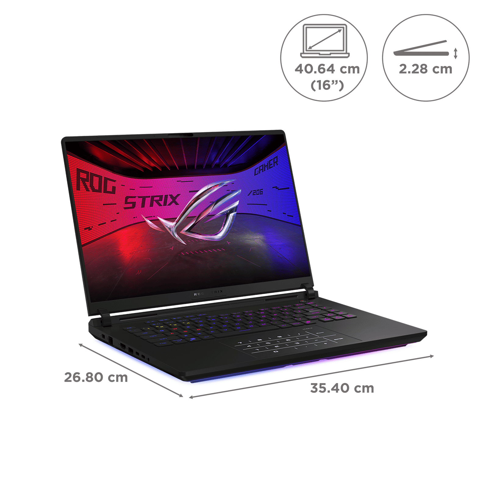 ASUS ROG Strix SCAR 16 G635LX-RW158WS Intel Core Ultra 9 Gaming Laptop (32GB, 2TB SSD, Windows 11 Home, 24GB Graphics, 16 inch 240 Hz 2.5K WQXGA Mini LED Display, NVIDIA GeForce RTX 5090, MS Office Home 2024, Off Black, 2.8 KG)_2